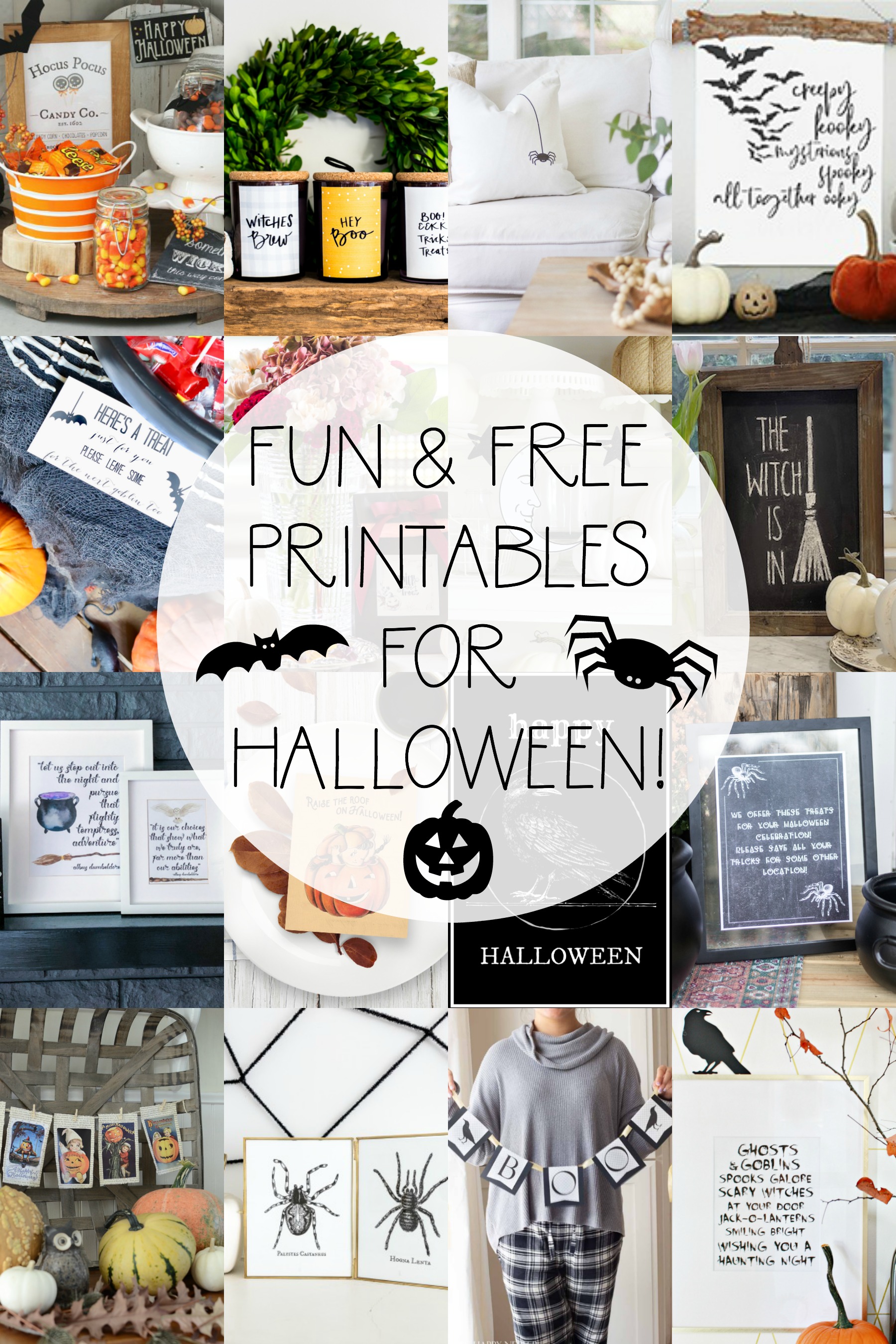 Fun & Free Printables For Halloween poster.