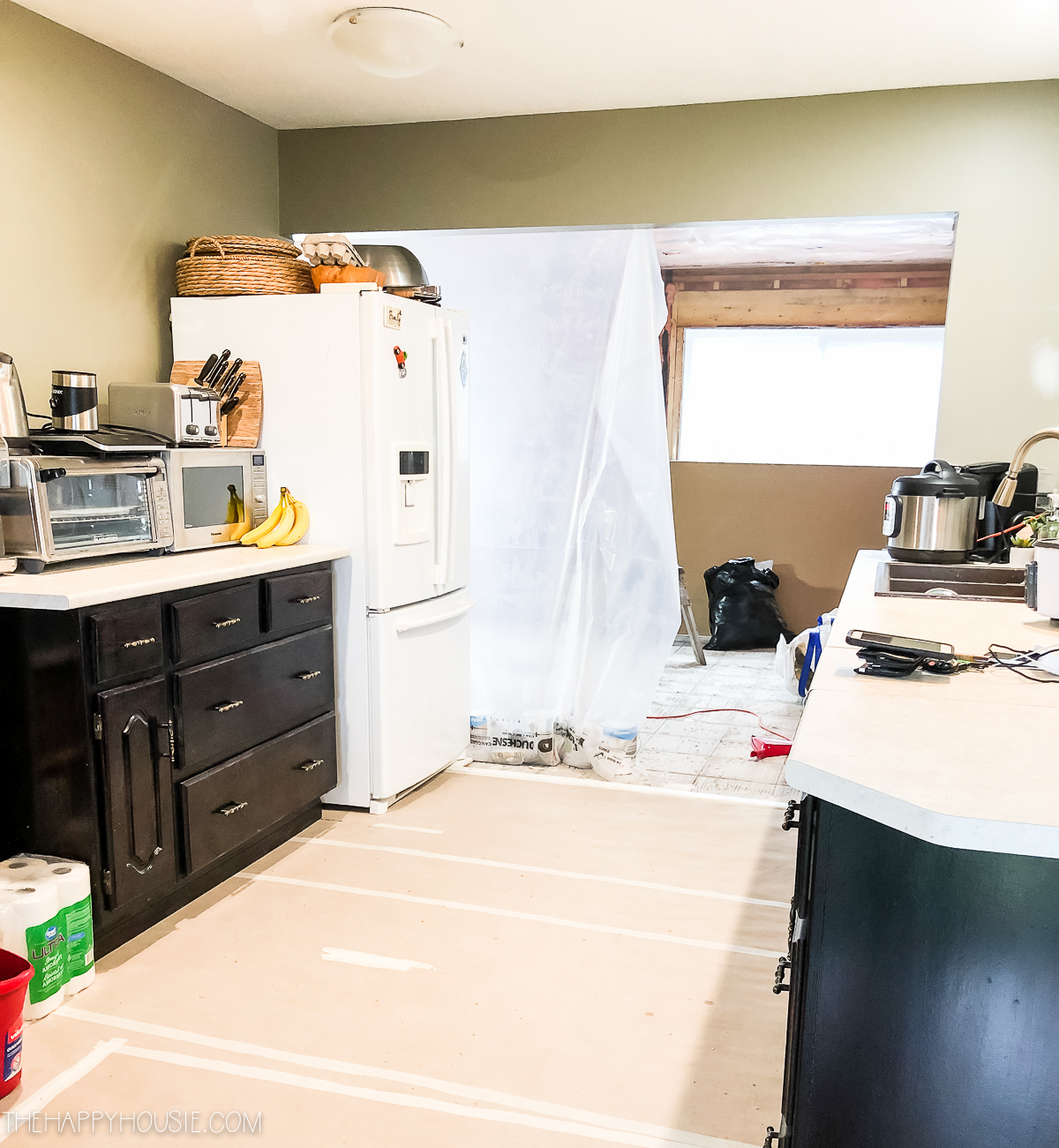 kitchen renovation in progress