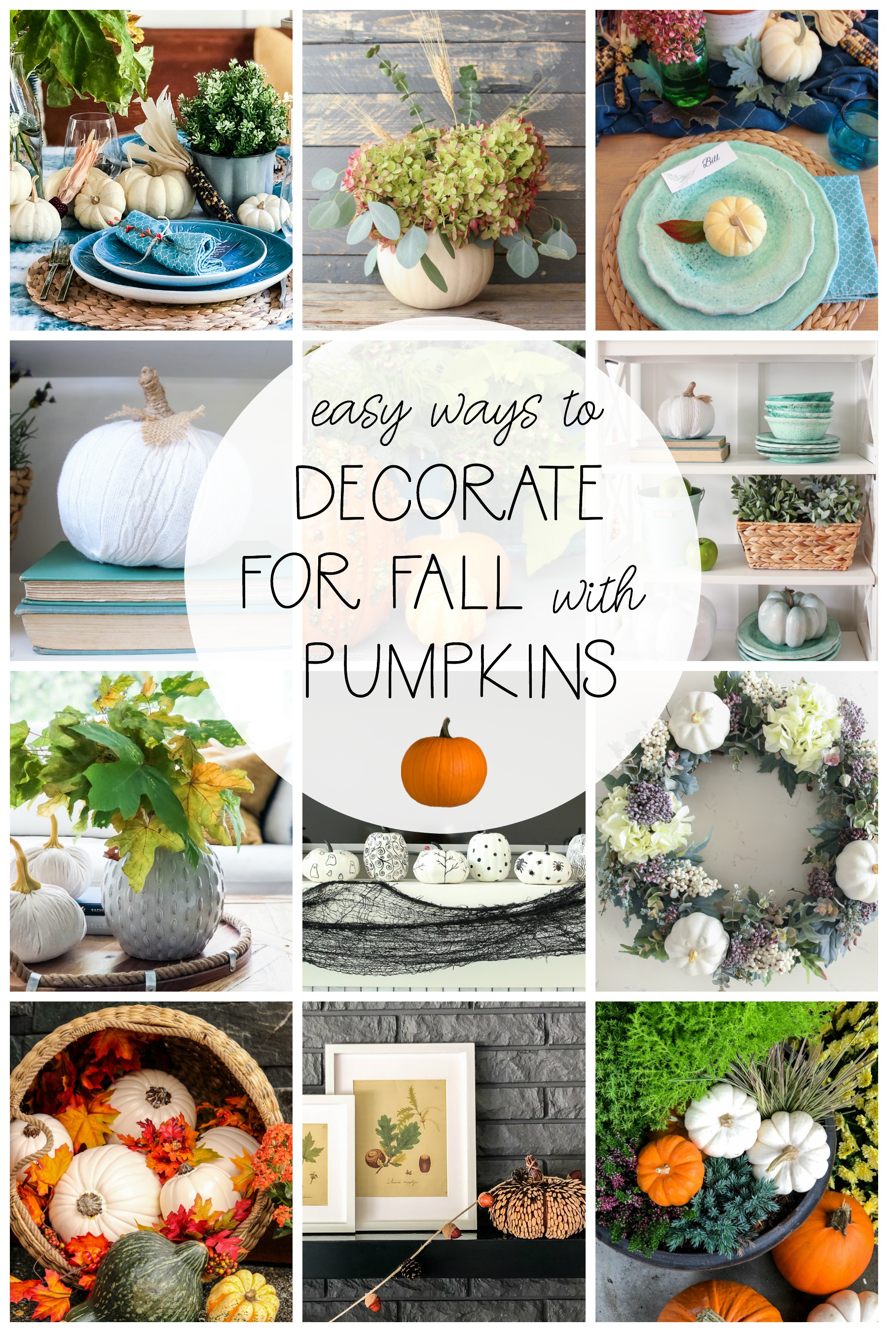 Easy Ways To Decorate For Fall With Pumpkins poster.