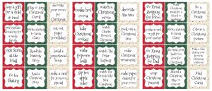 Free Printable Activity Based Advent Calendar | The Happy Housie