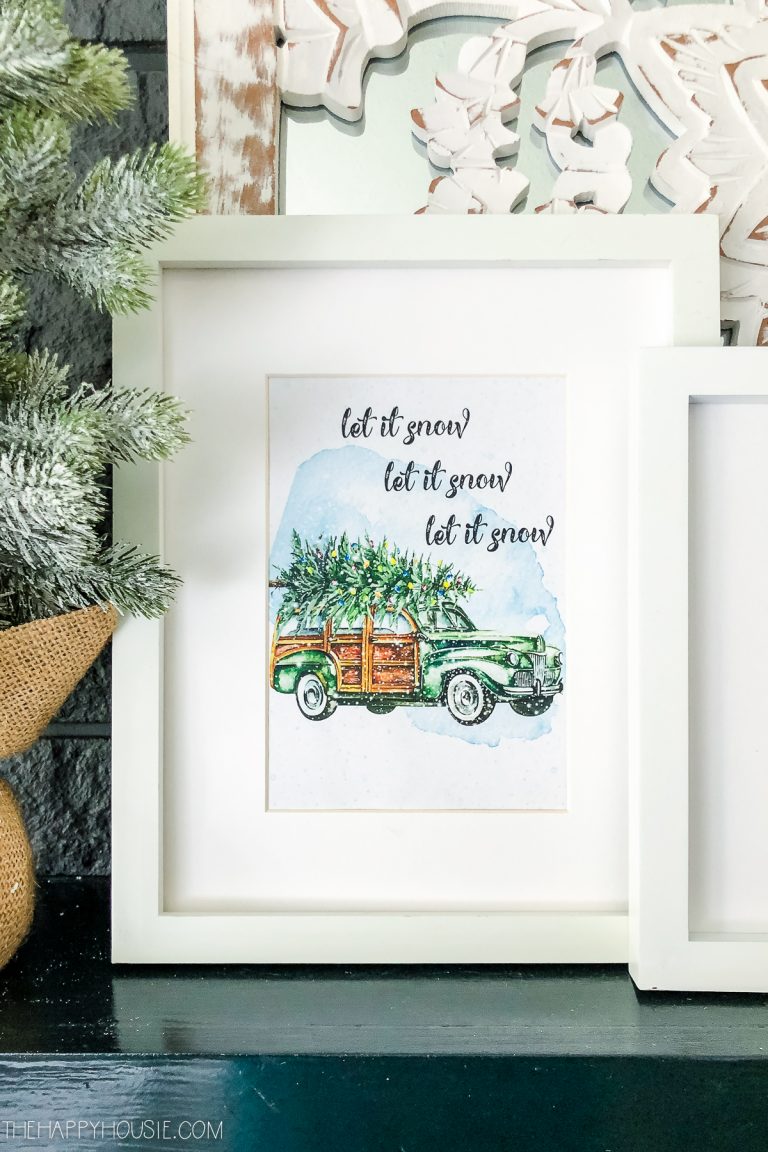 Free Printable Vintage Christmas Trucks | The Happy Housie
