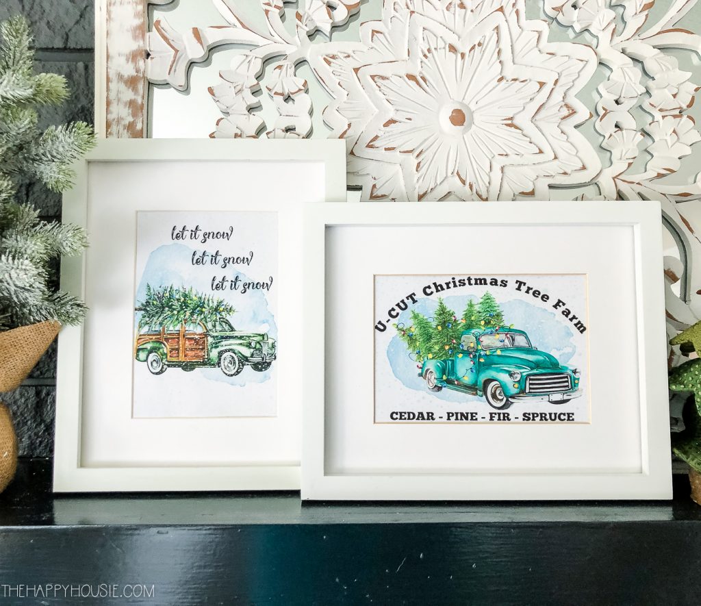 Free Printable Vintage Christmas Trucks | The Happy Housie