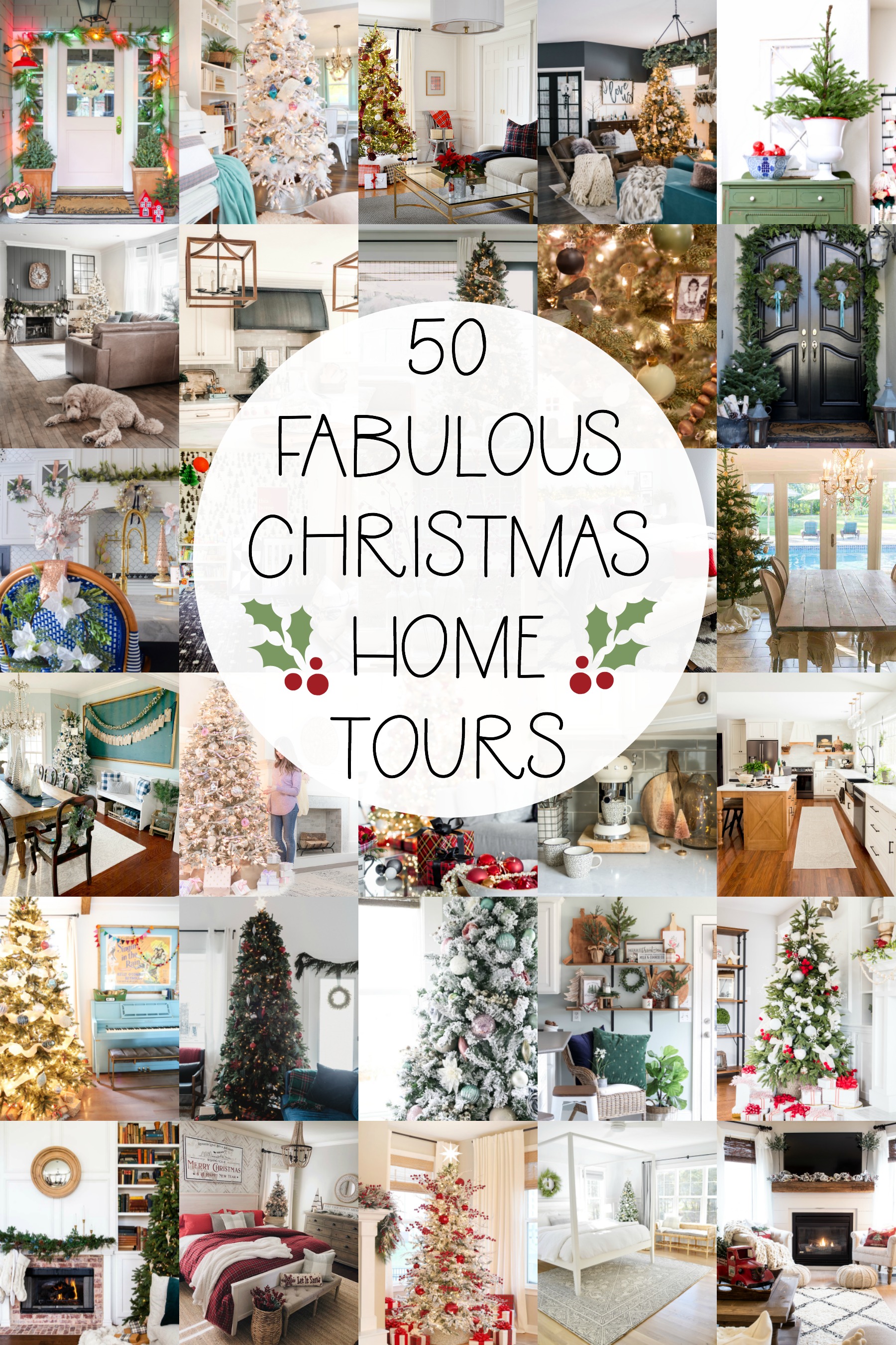 50 fabulous Chrismtas Home Tours graphic.