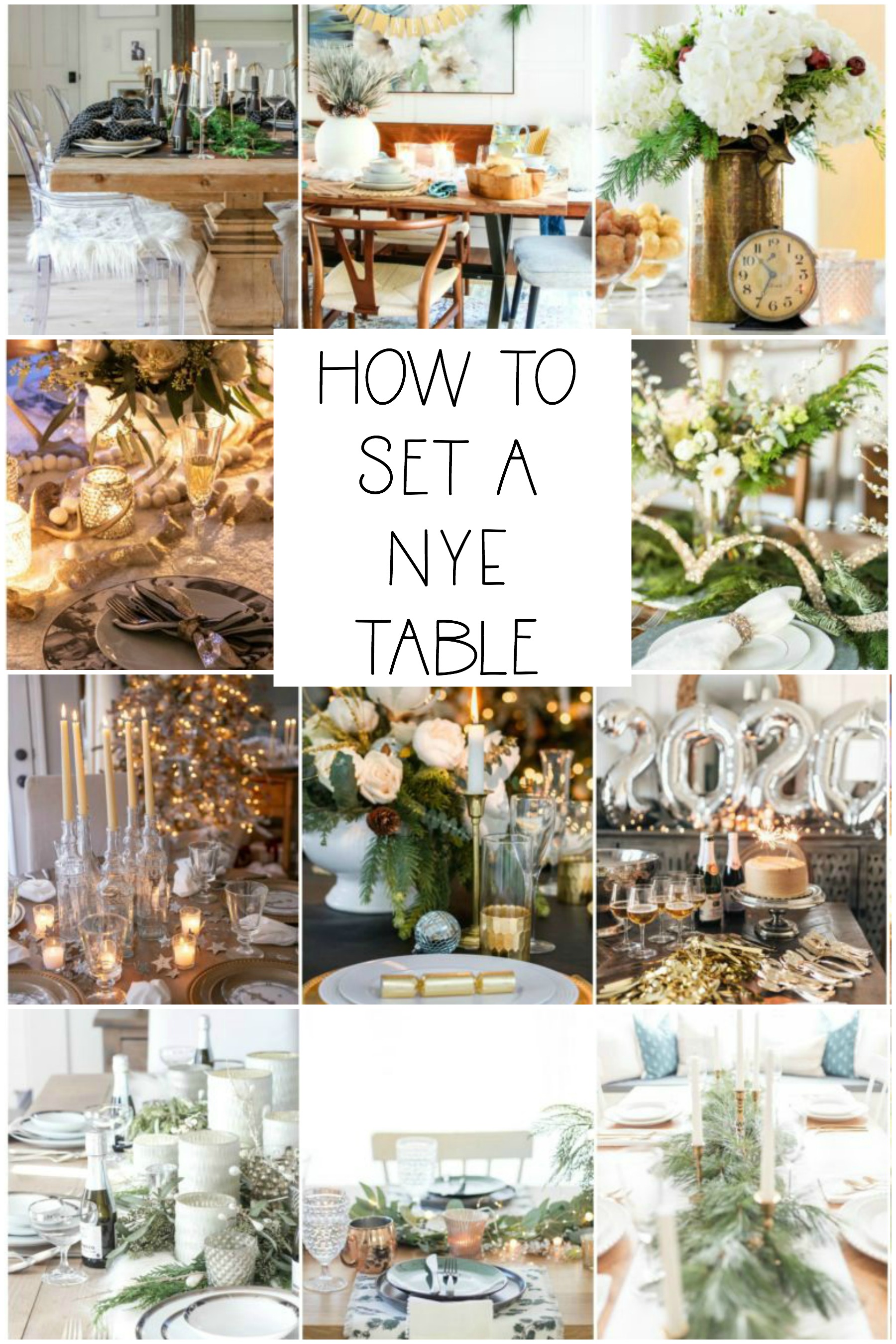 How to set a NYE table poster.
