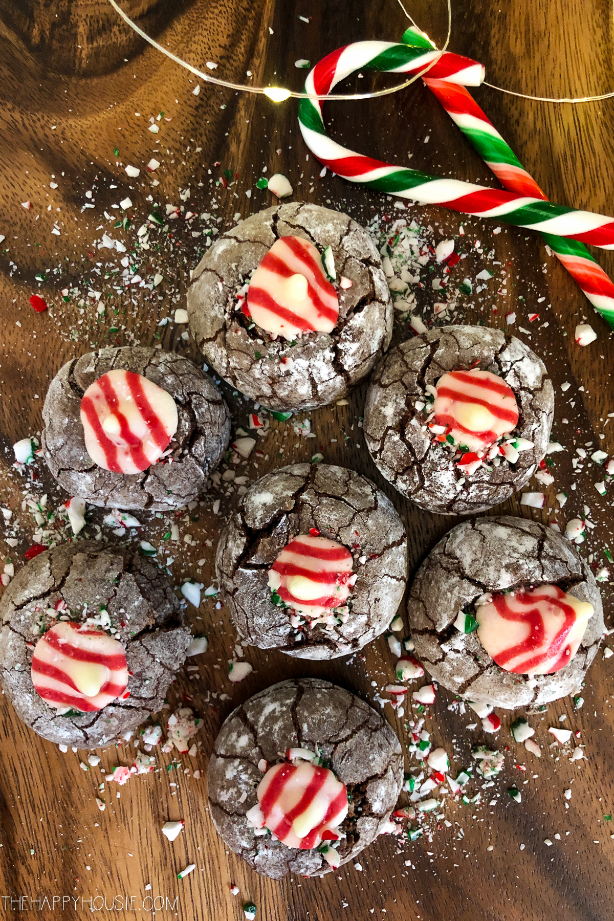 Mint Chocolate Candy Cane Kiss Cookies {& a Virtual Cookie Exchange}