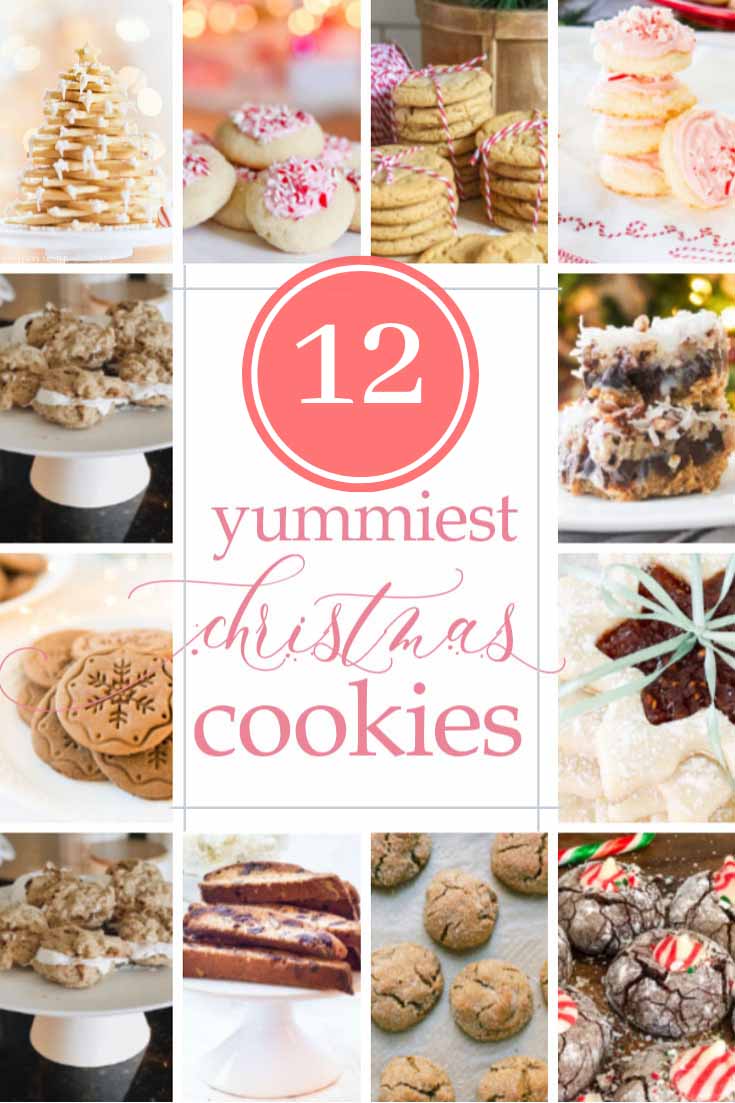 12 yummiest Christmas cookies graphic.