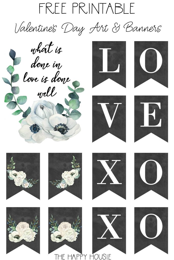 Free Printable Valentine's Day Decor | The Happy Housie