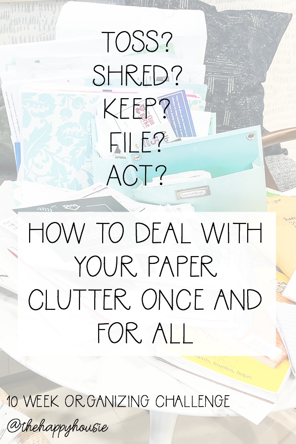 How To Deal With Your Paper Clutter Once and For All poster.