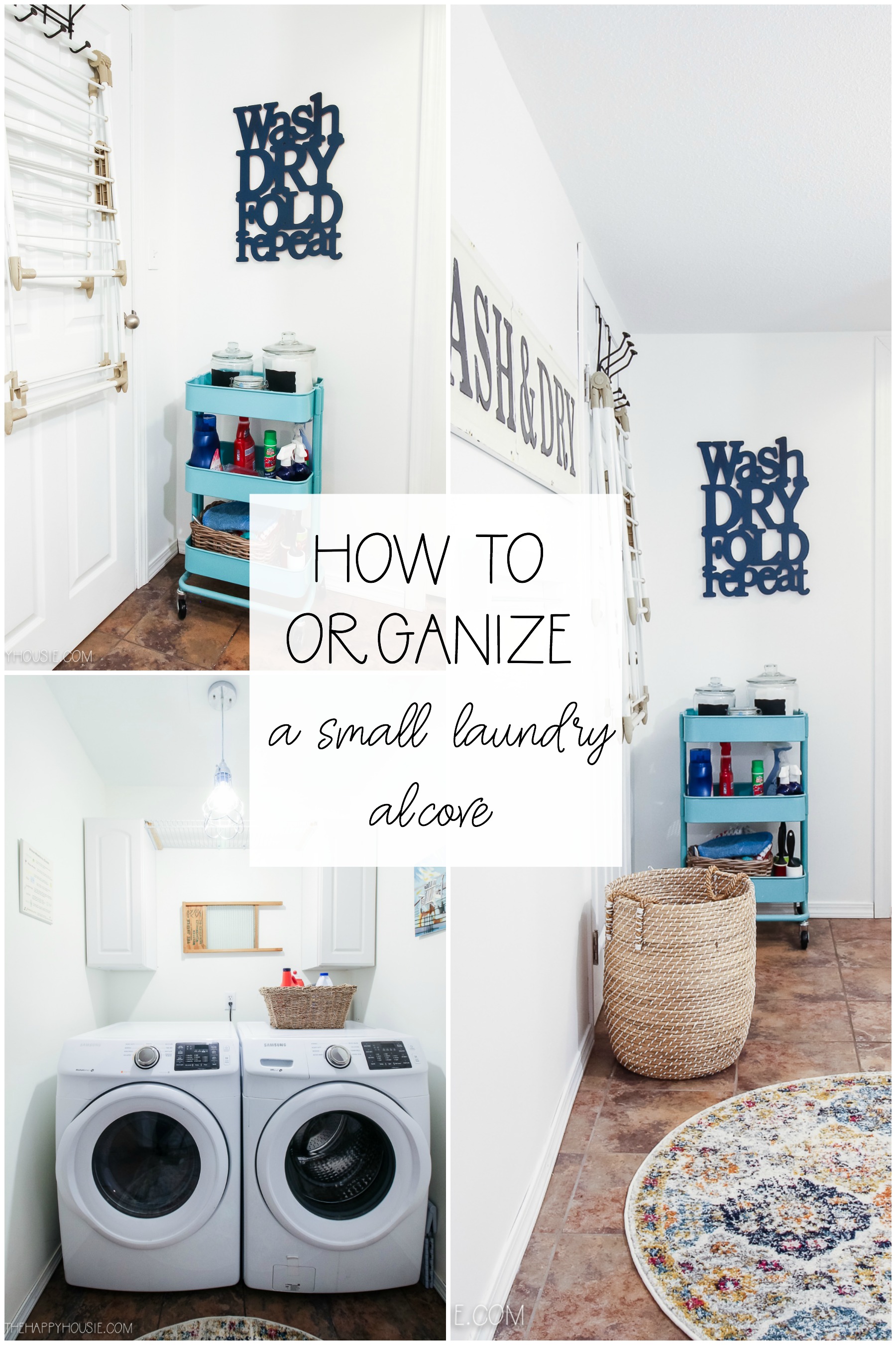 How To Organize A Small Laundry Alcove.