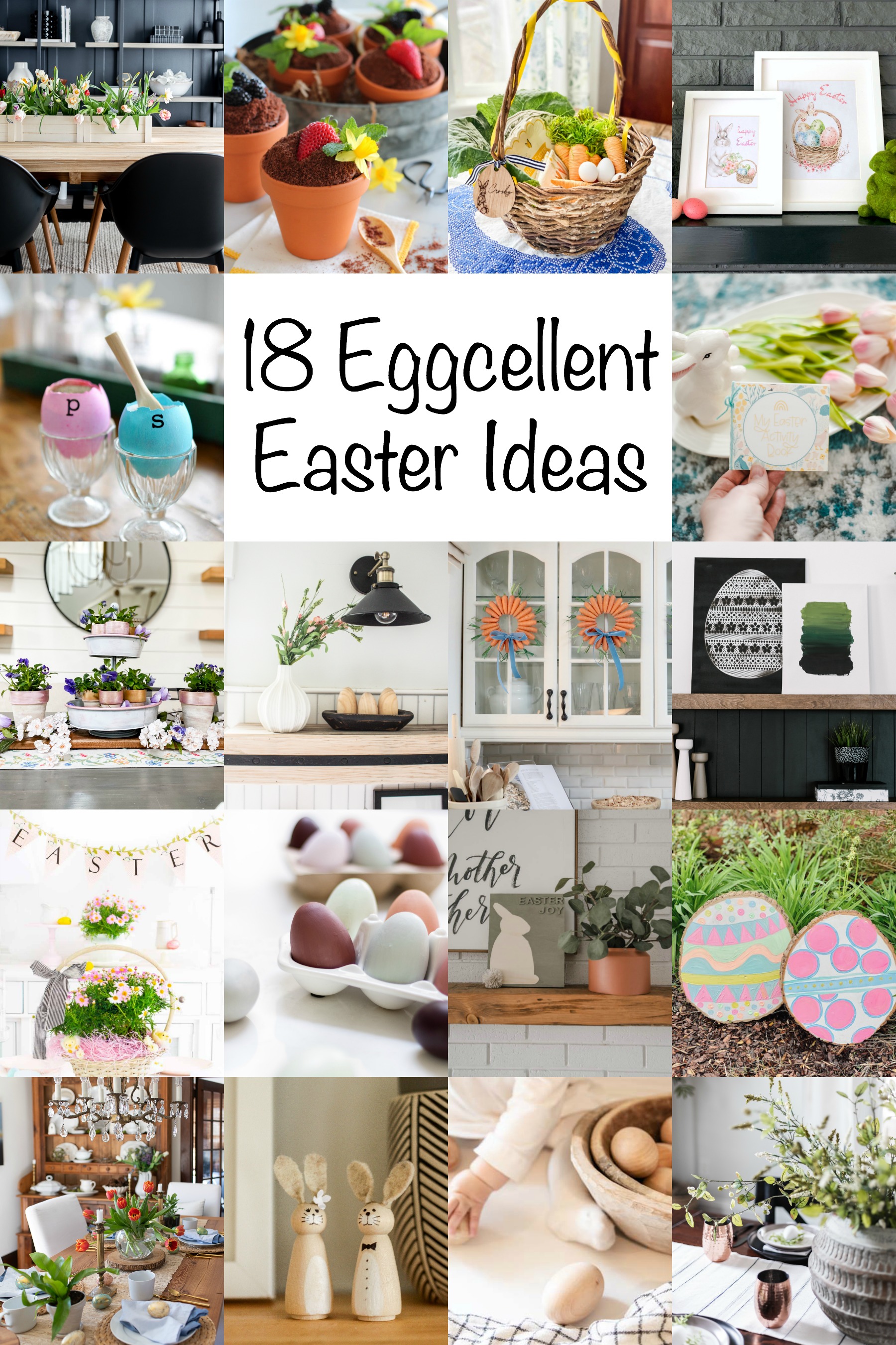18 Eggcellent Easter Ideas poster.