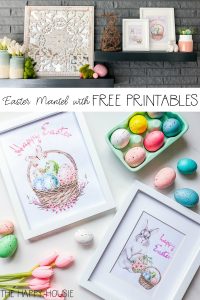 Simple Easter Mantel Decor with Free Printable Easter Art | The Happy ...
