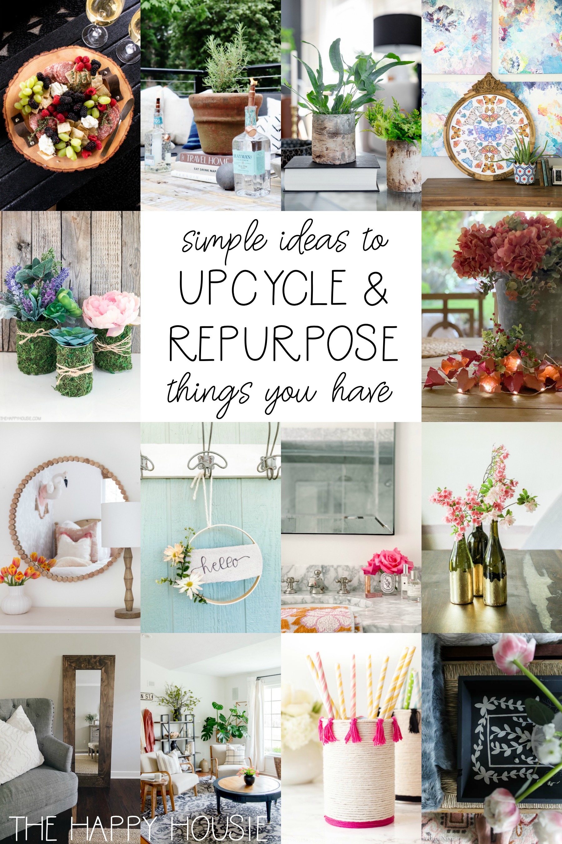 Simple ideas to Upcycle and repurpose poster.