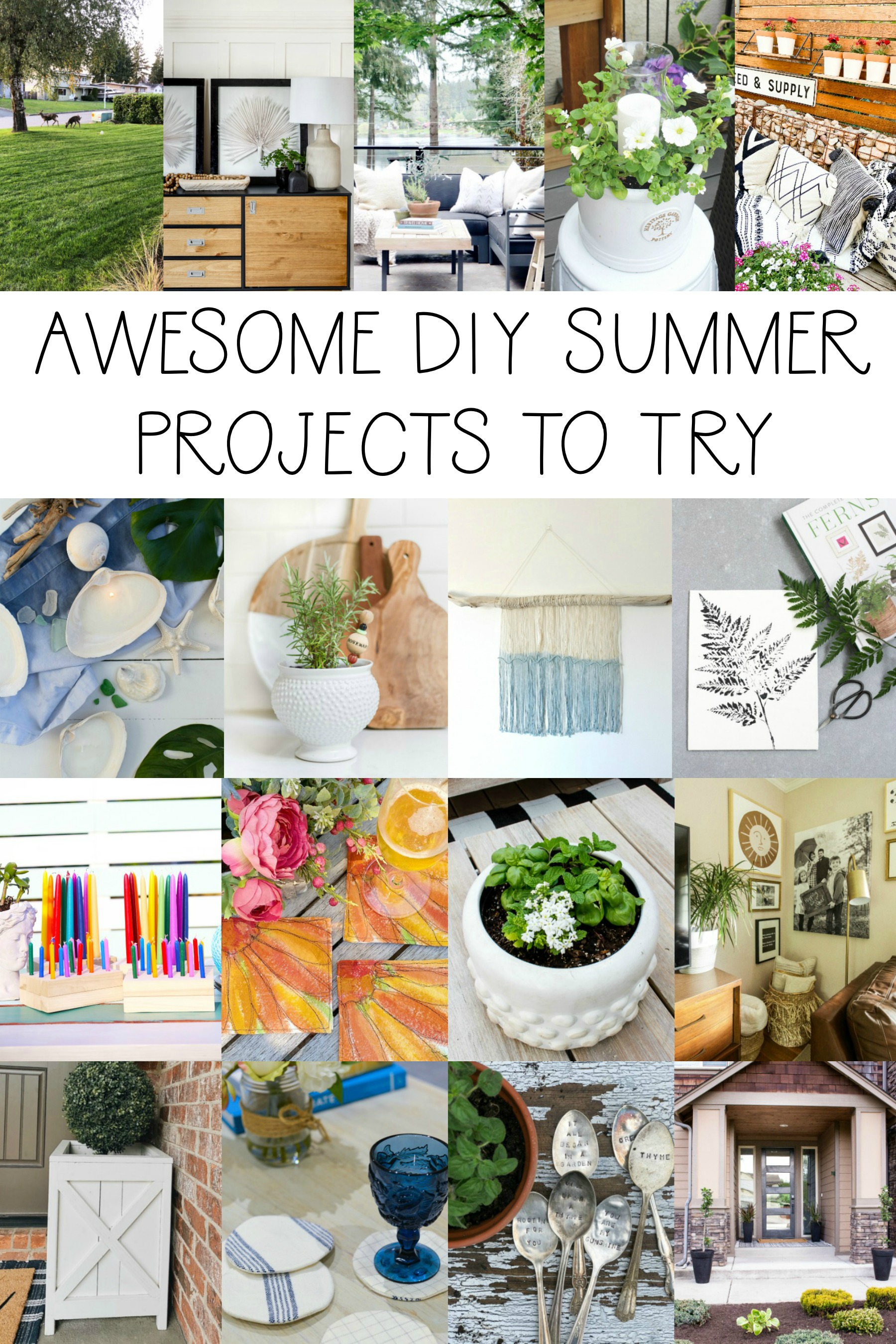 Awesome DIY Summer Projects To Try poster.