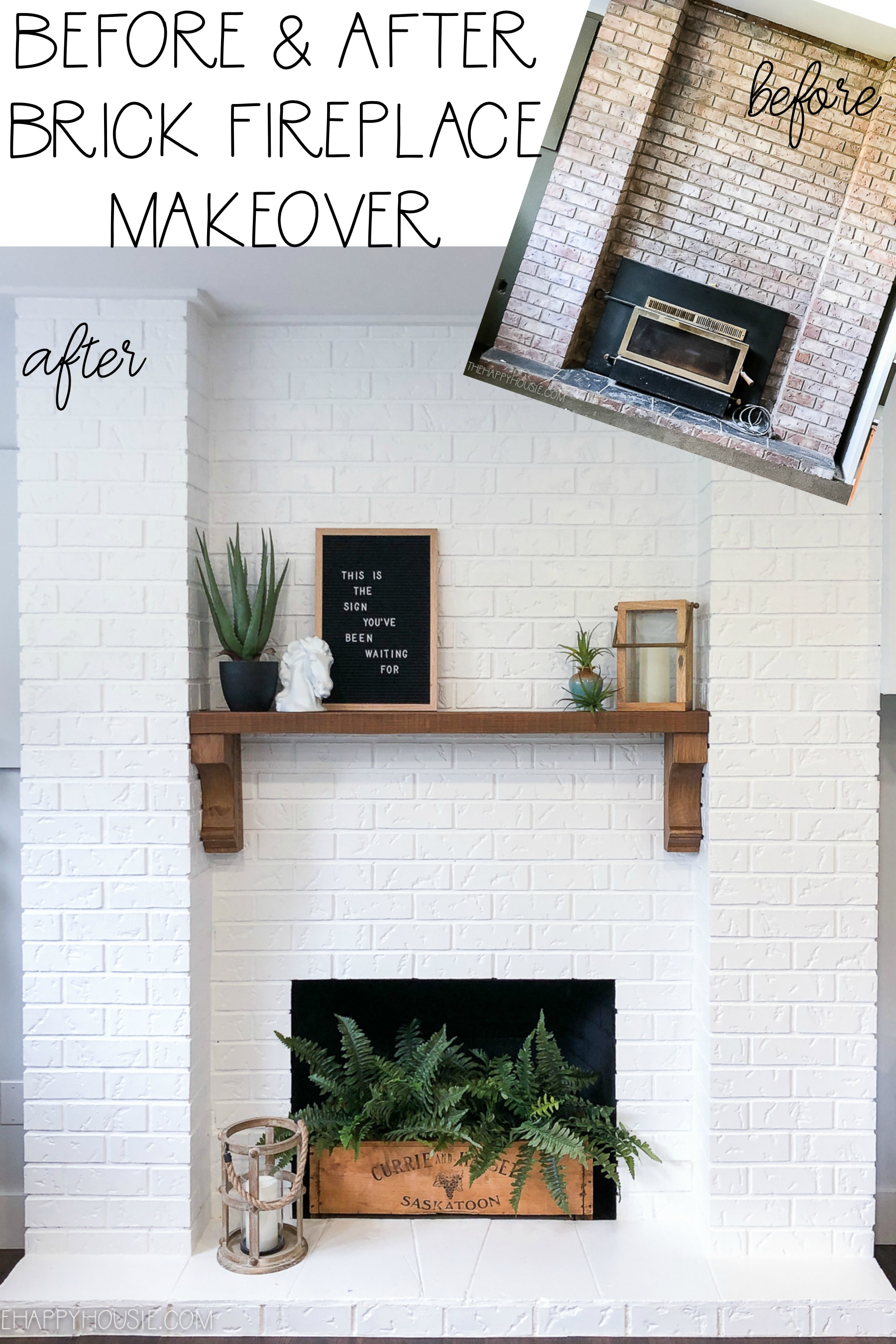 Painted Brick Firplace Before And After Brick Fireplace Remodel Painted Brick Firplace Before And After Brick Fireplace Remodel