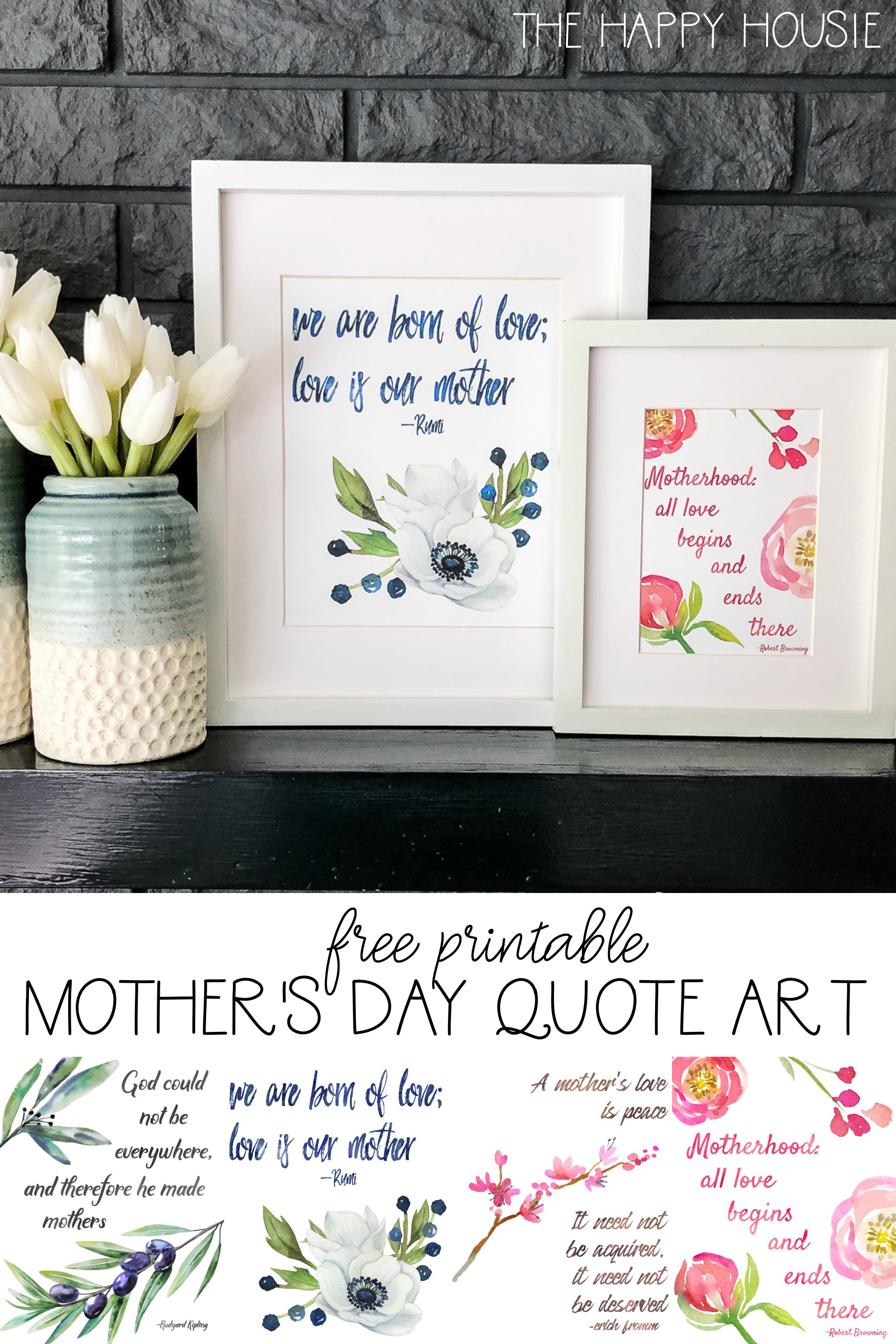 Free Mother's Day Quote Art poster.