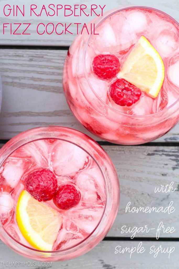 Homemade Raspberry Gin Gin Raspberry Soda with Homemade Sugar-Free Simple Syrup | The Happy Housie