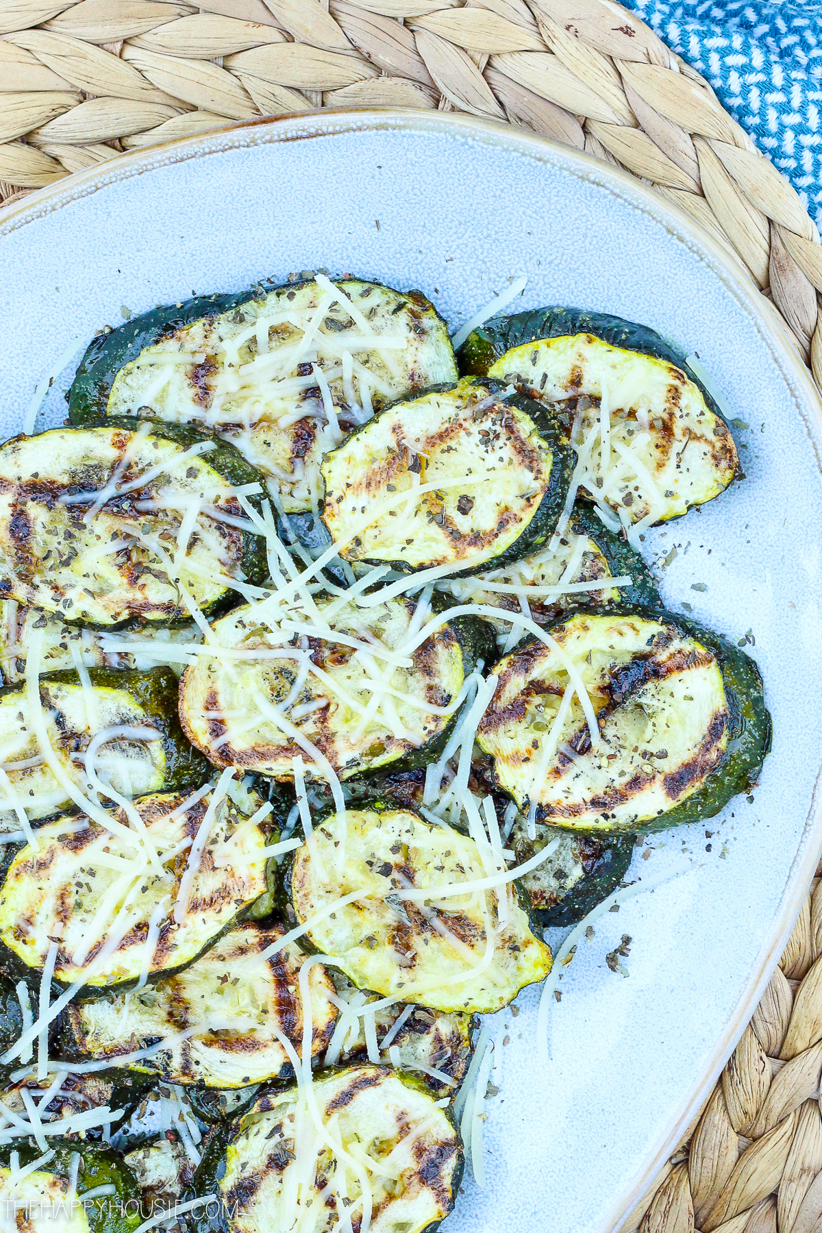 Grilled Zucchini with Parmesan on the BBQ