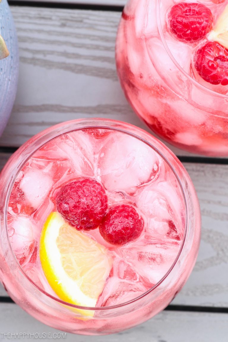 Gin Raspberry Soda with Homemade Sugar-Free Simple Syrup | The Happy Housie