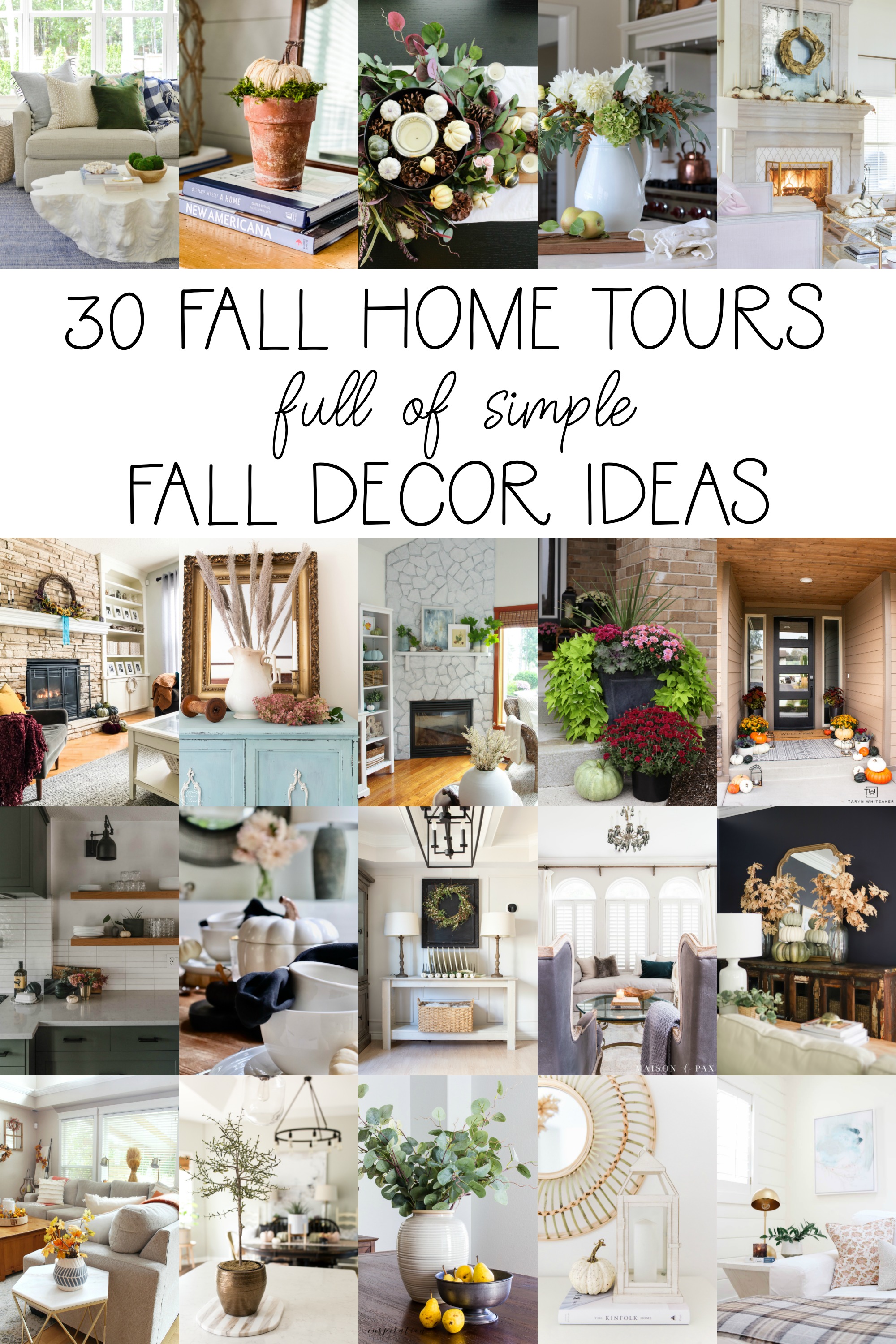 30 Fall Home Tours Fall Decor Ideas poster.