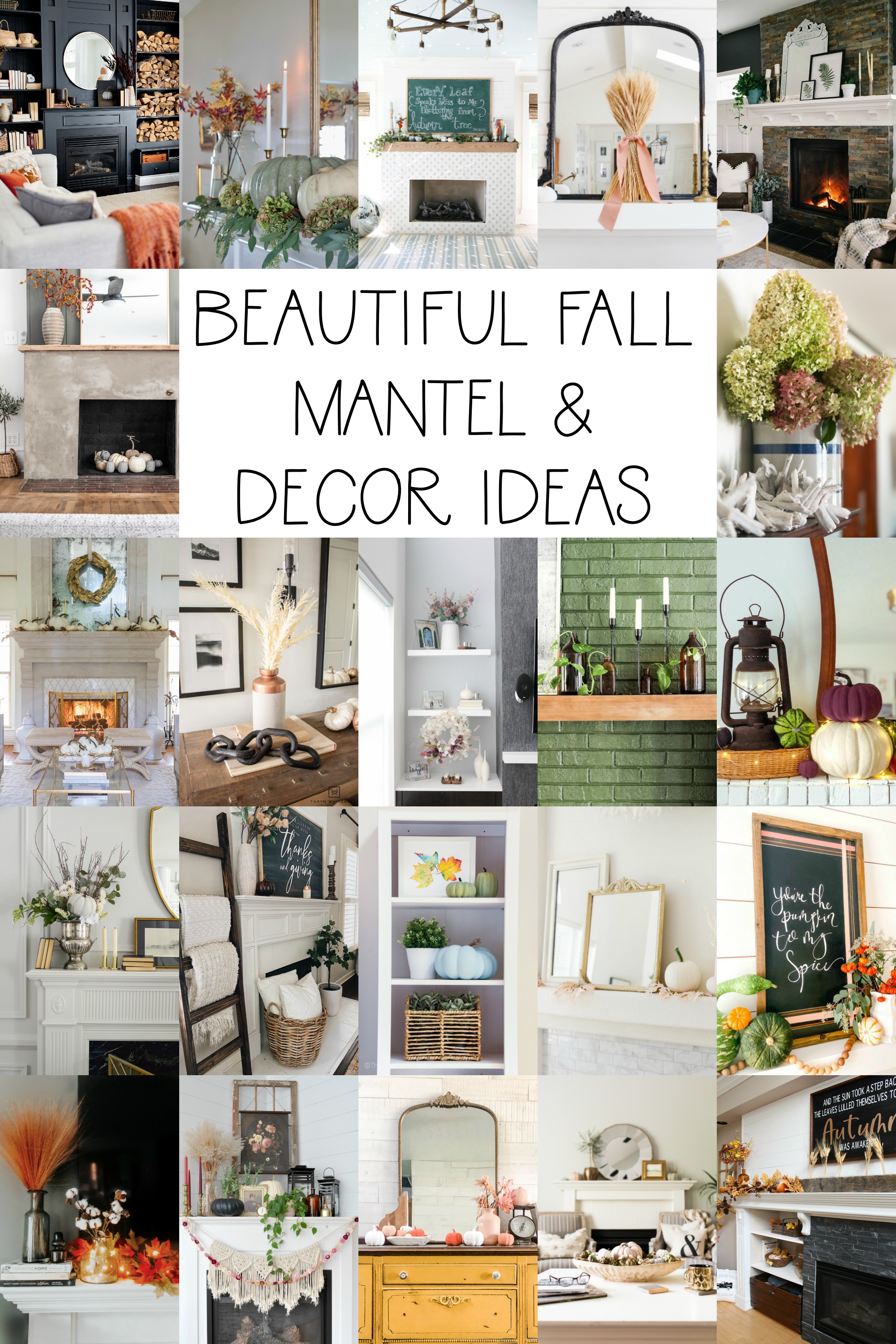 Beautiful Fall Mantel And Decor Ideas poster.