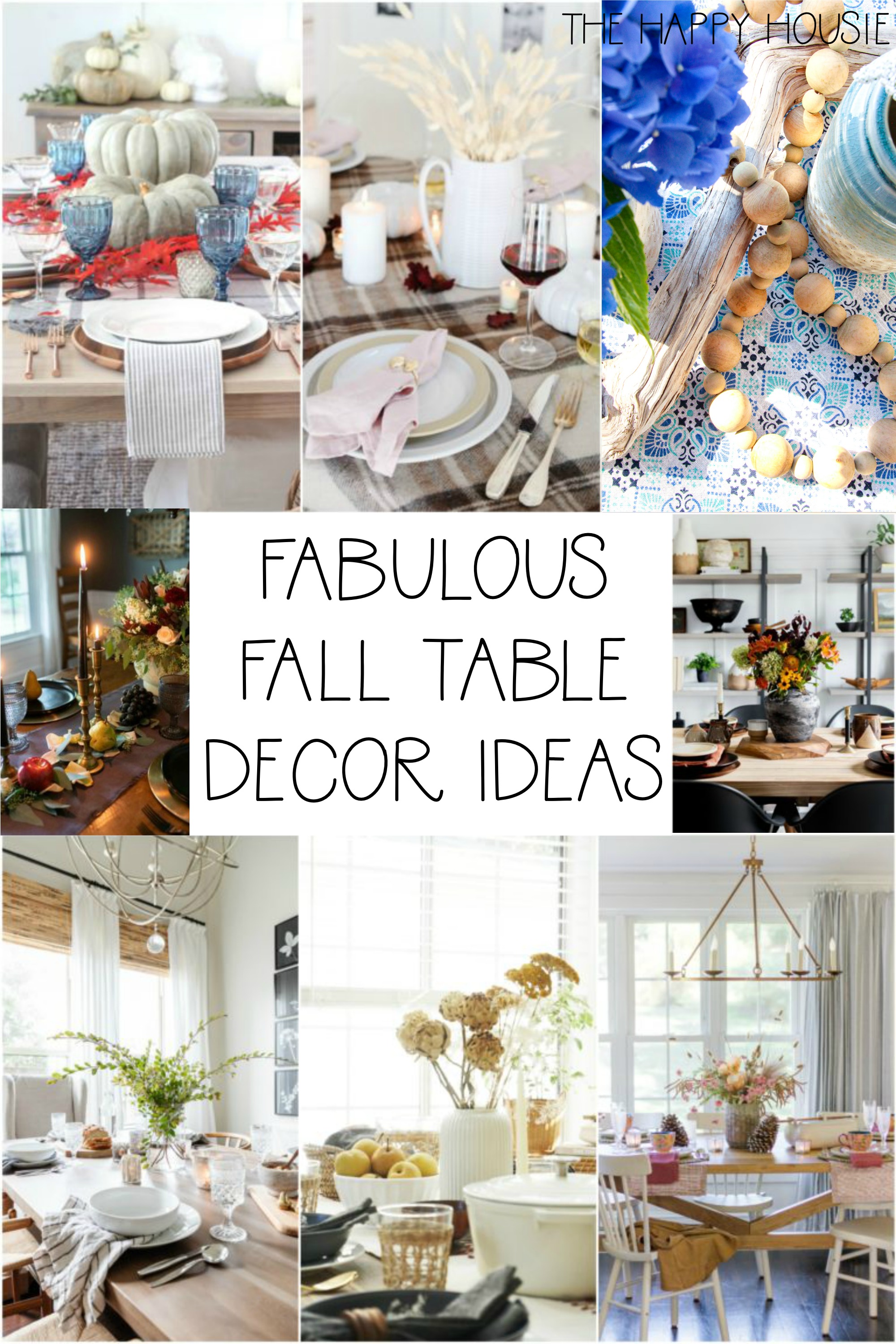 Fabulous Fall Table Decor Ideas poster.