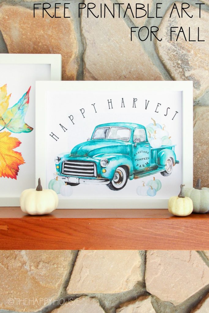 Free Printable Vintage Truck Heritage Pumpkin Farm Prints | The Happy ...