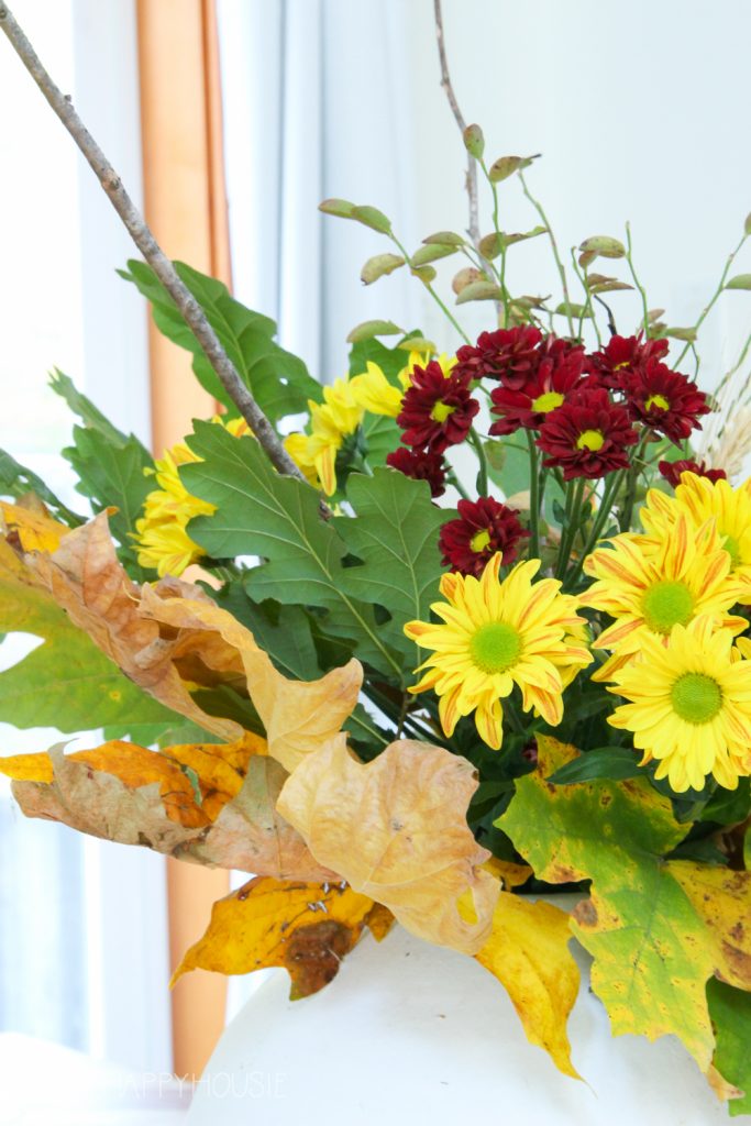 How to Upgrade a Grocery Store Fall Bouquet with Foraged Fall Greenery ...