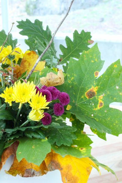 How to Upgrade a Grocery Store Fall Bouquet with Foraged Fall Greenery ...