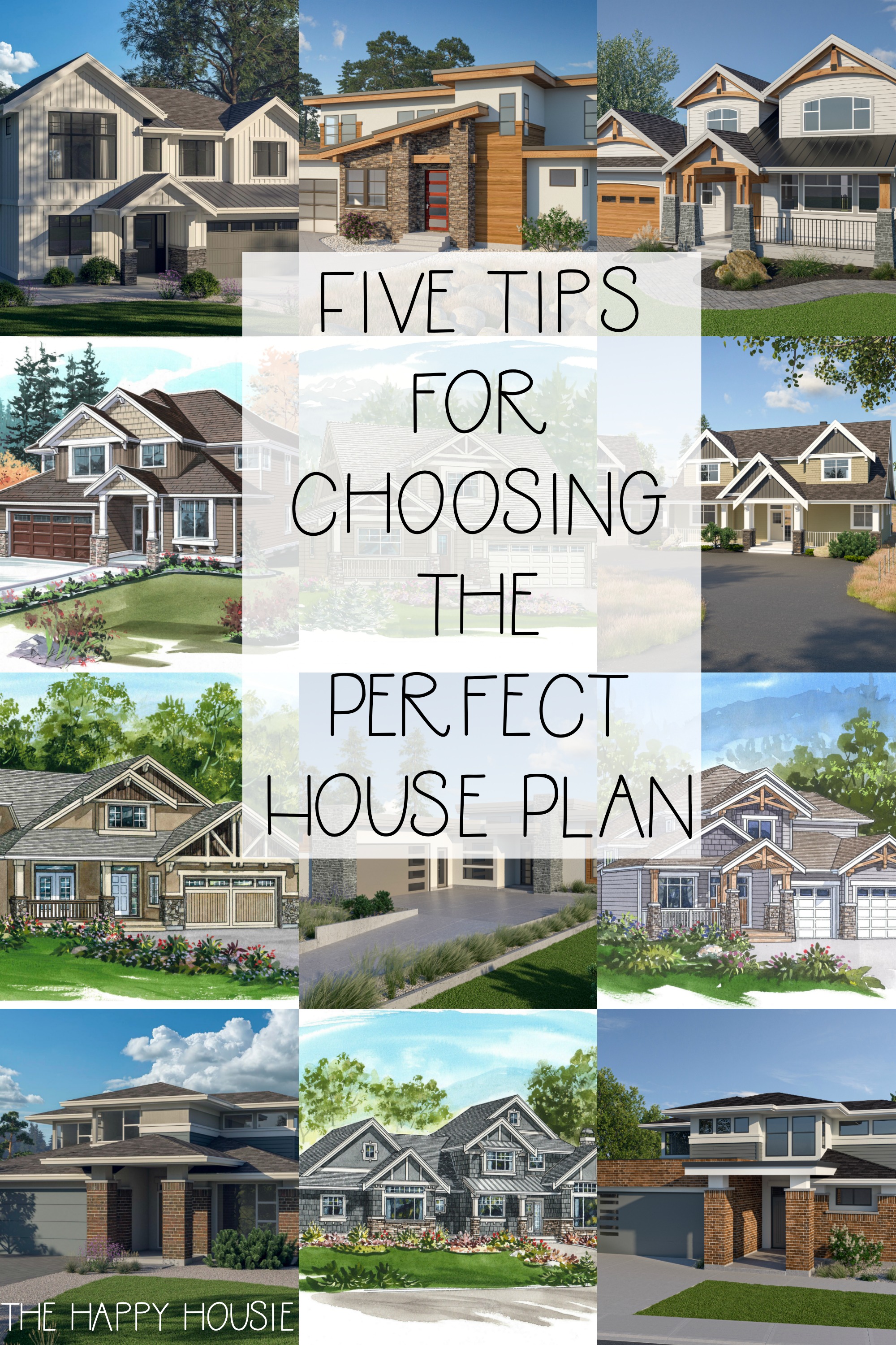Five Tips For Choosing The Perfect House Plan poster.