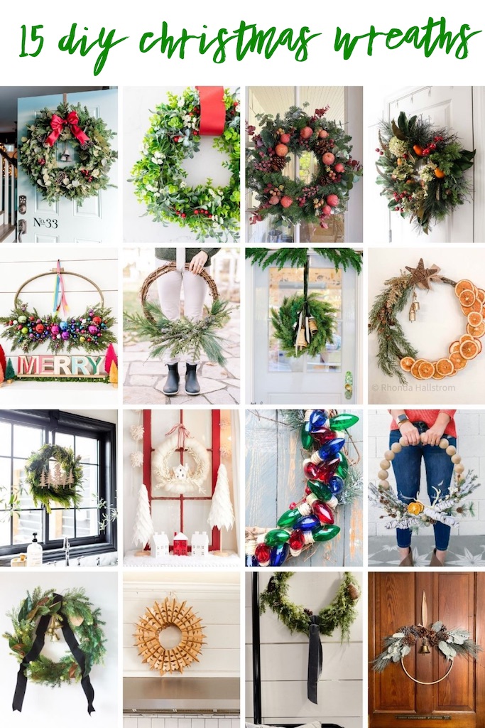 15 DIY Christmas Wreaths poster.