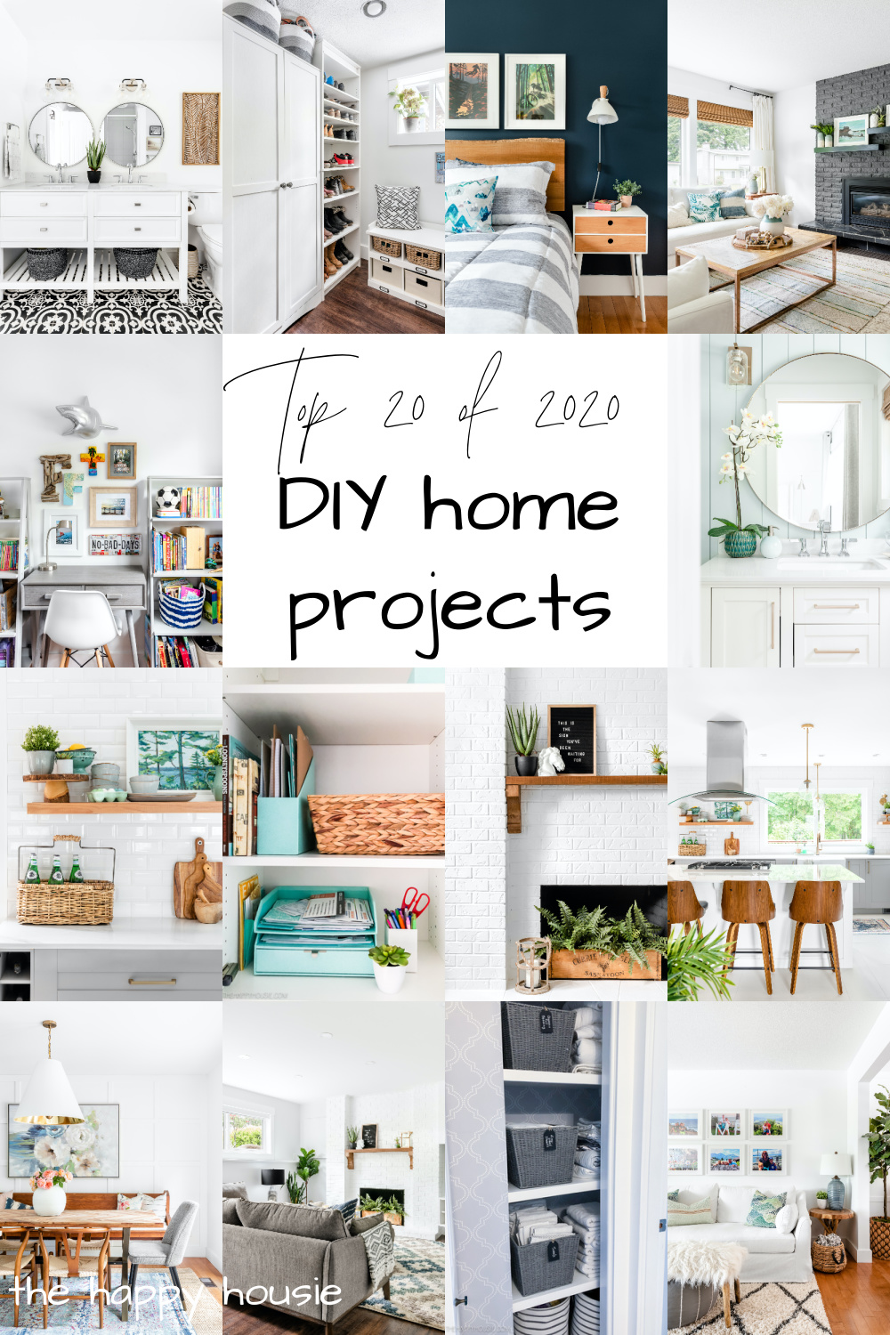 Top 20 of 2020 DIY Home Projects poster.