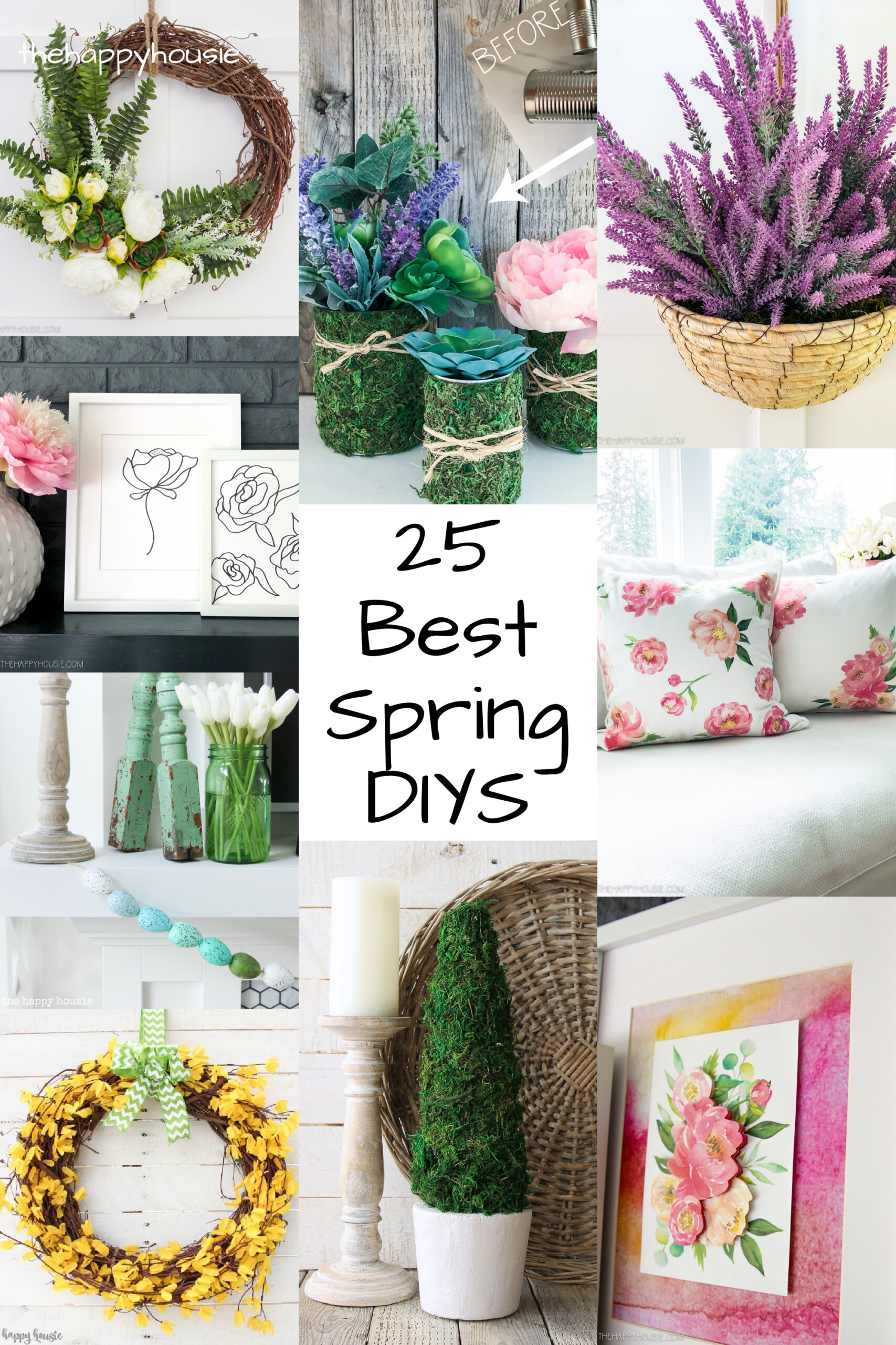 25 Best Spring DIYS poster.