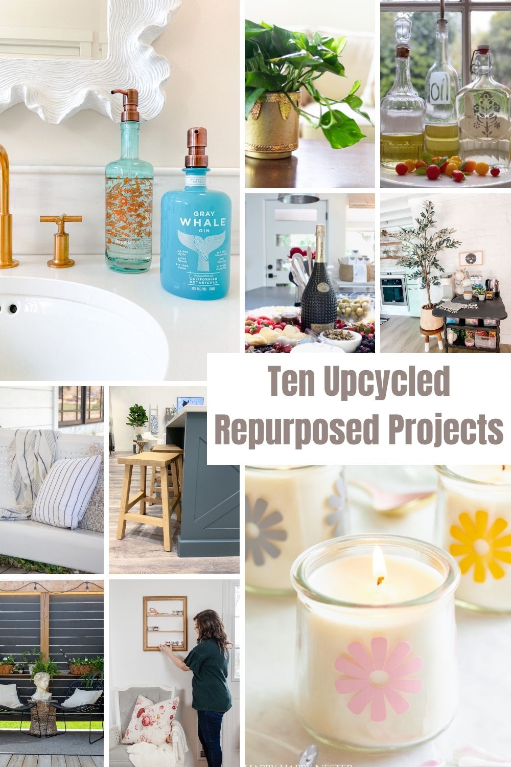 Ten Upcycled Repurposed Projects graphic.