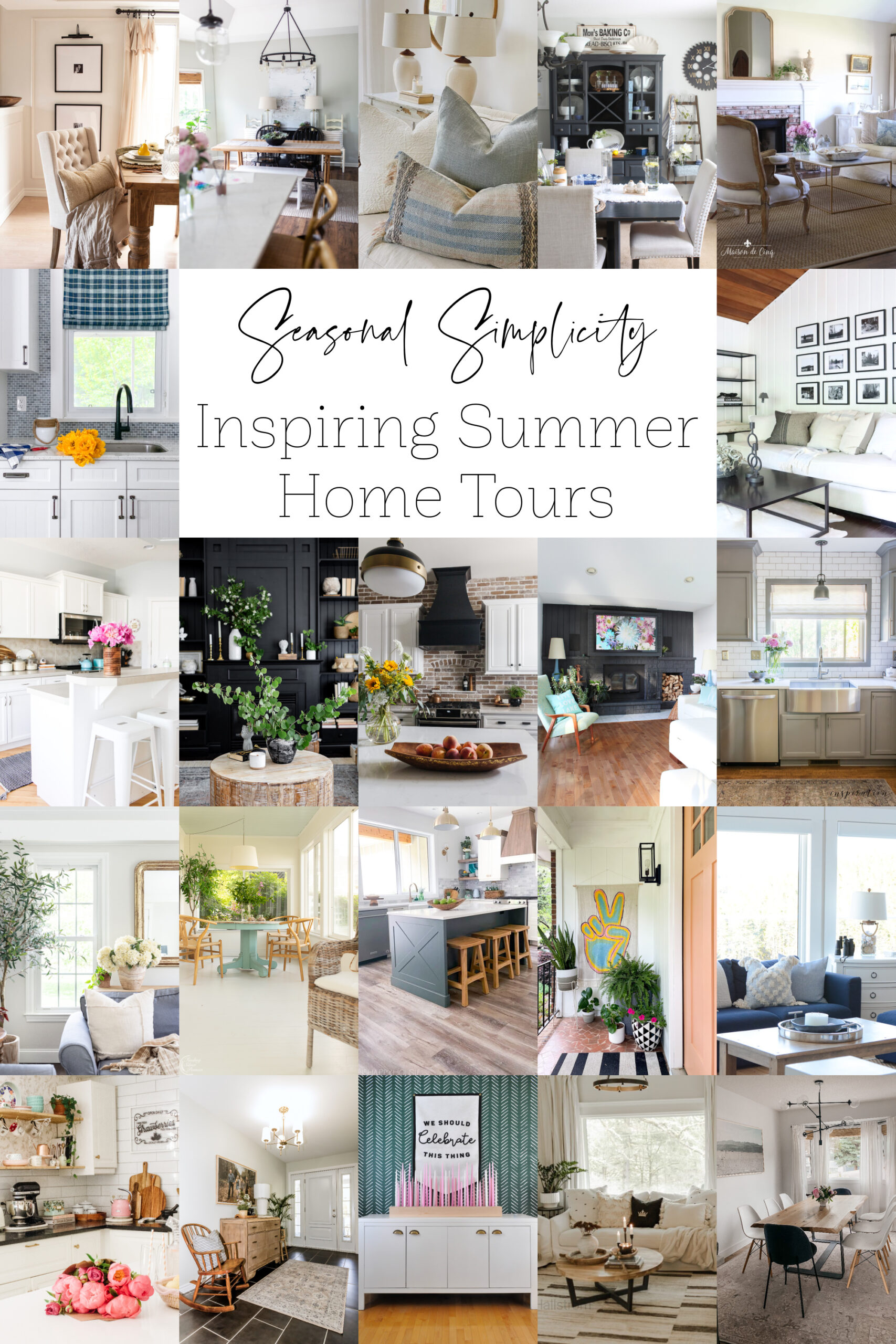 Inspiring Summer Home Tours graphic.