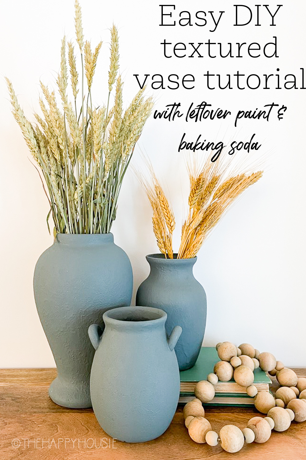 Easy DIY Textured Vase Tutorial graphic.