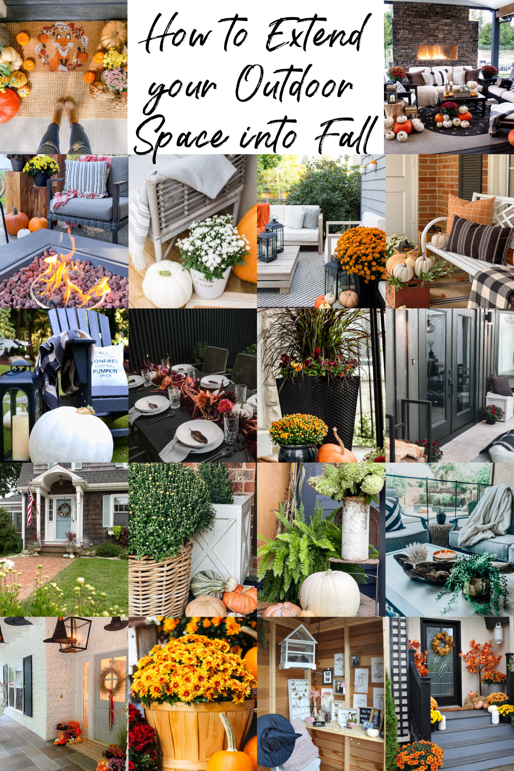 How To Extend Your Outdoor Space Into Fall graphic.