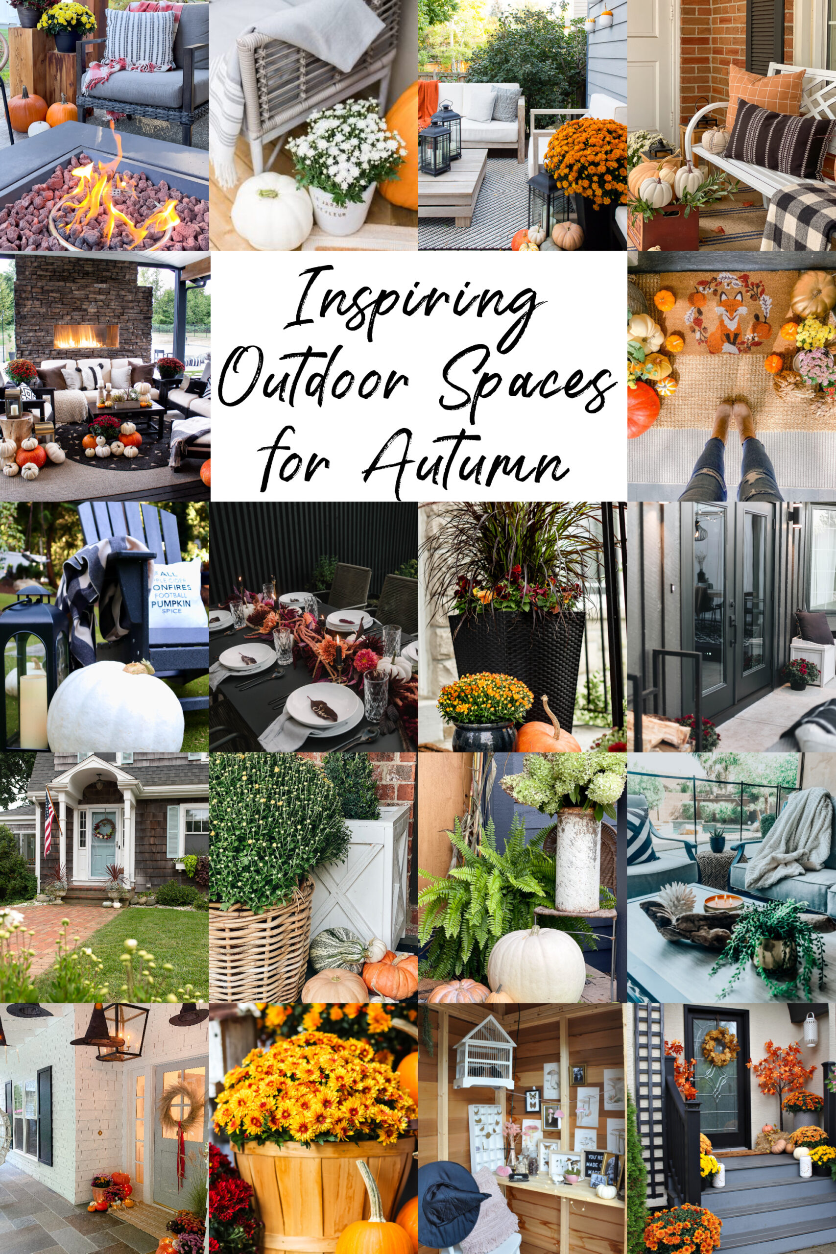 Inspiring Outdoor Spaces For Autumn graphic.