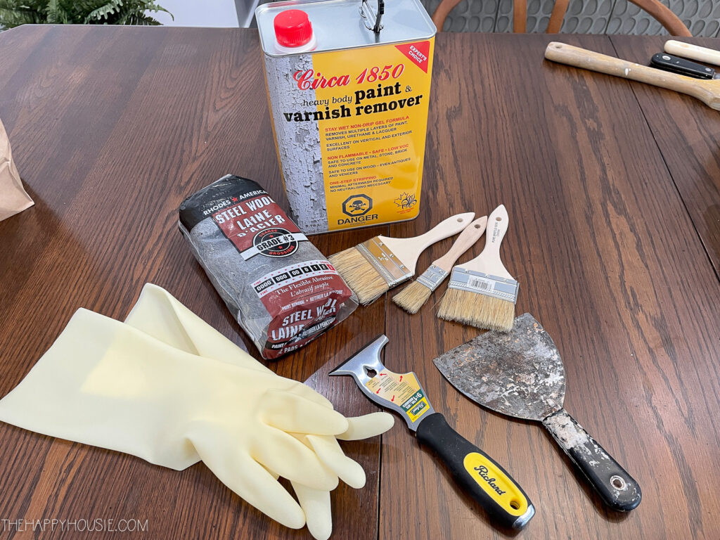 How to Strip Furniture; How to Refinish an old Dining Table | The Happy ...