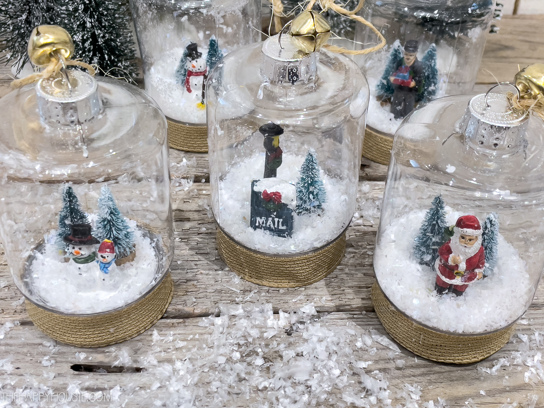 DIY Dollar Store Crafts: Mini Cloche Christmas Ornaments