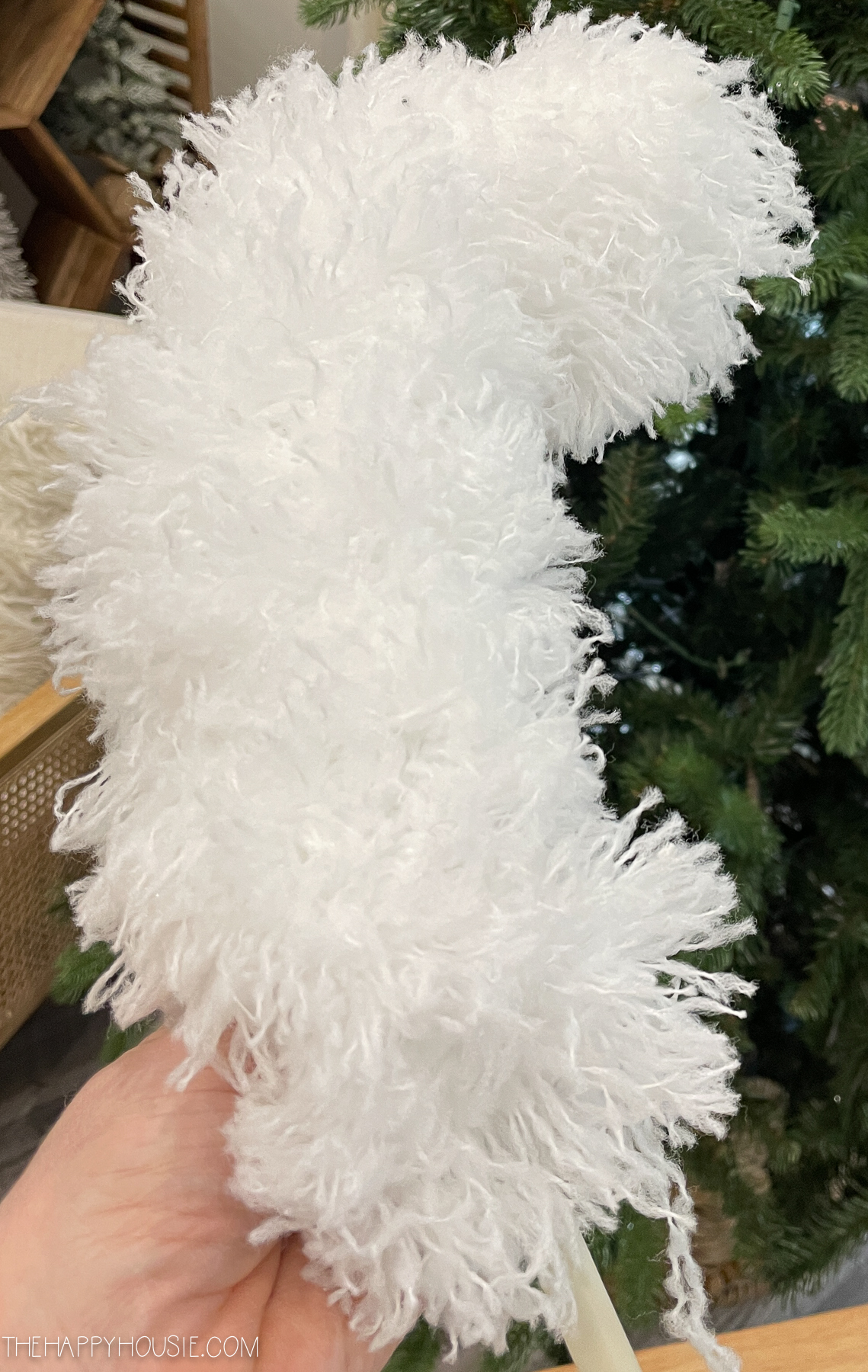 Dollar store feather duster.