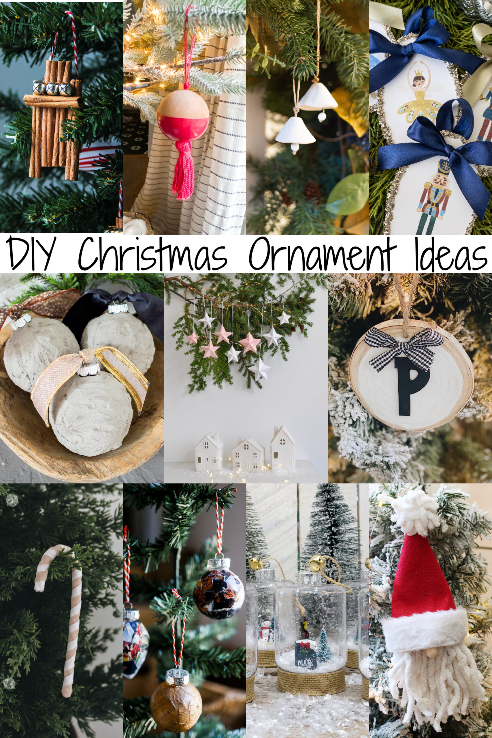DIY Christmas Ornament Ideas poster.