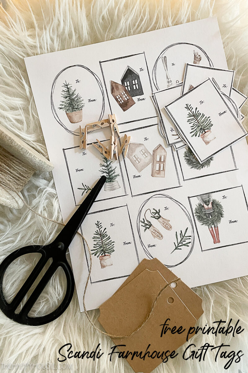 Scandi Farmhouse Free Printable Christmas Gift Tags | The Happy Housie