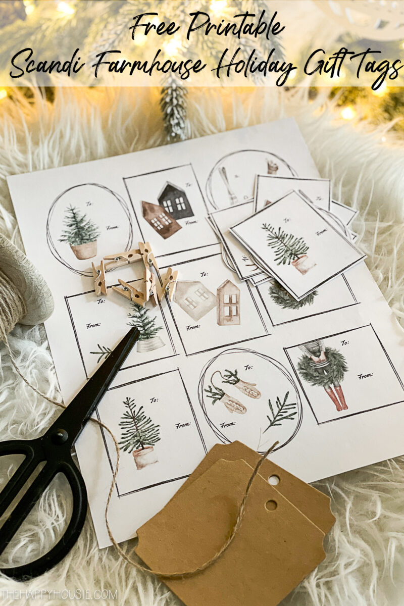 Scandi Farmhouse Free Printable Christmas Gift Tags | The Happy Housie