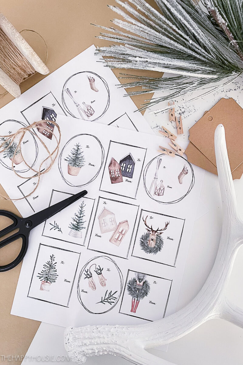 Scandi Farmhouse Free Printable Christmas Gift Tags | The Happy Housie