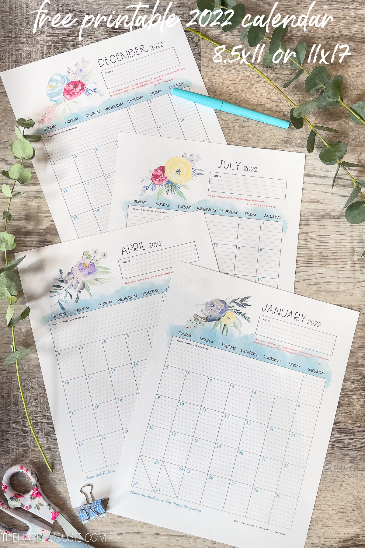 picture of the pages of a free printable family planner calendar