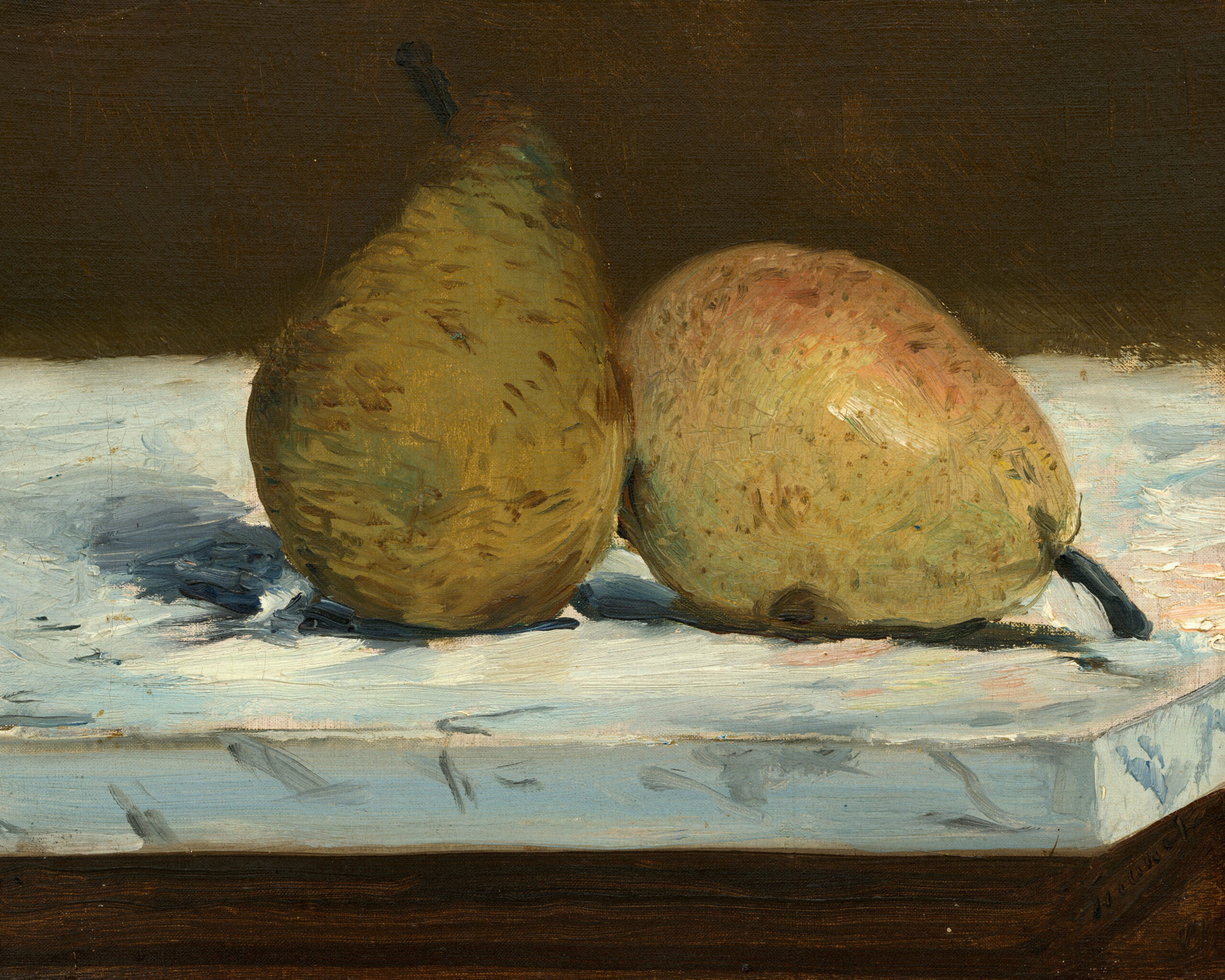 Painting of two pears