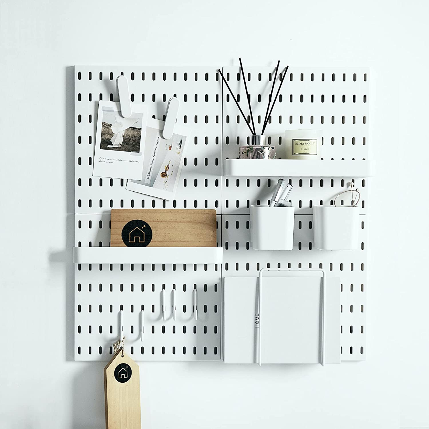 A pegboard organizer from amazon.