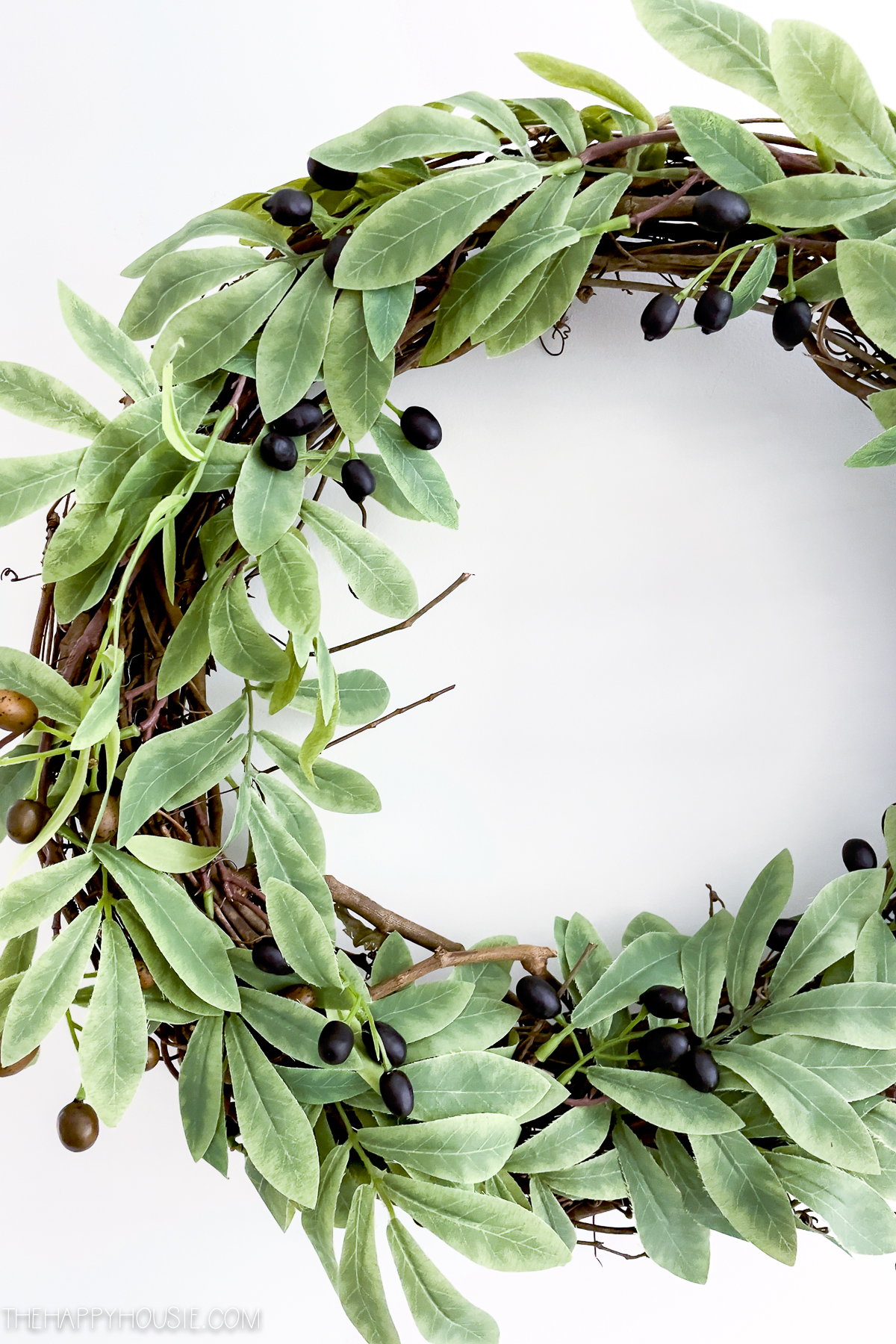Little black olives on the wreath.