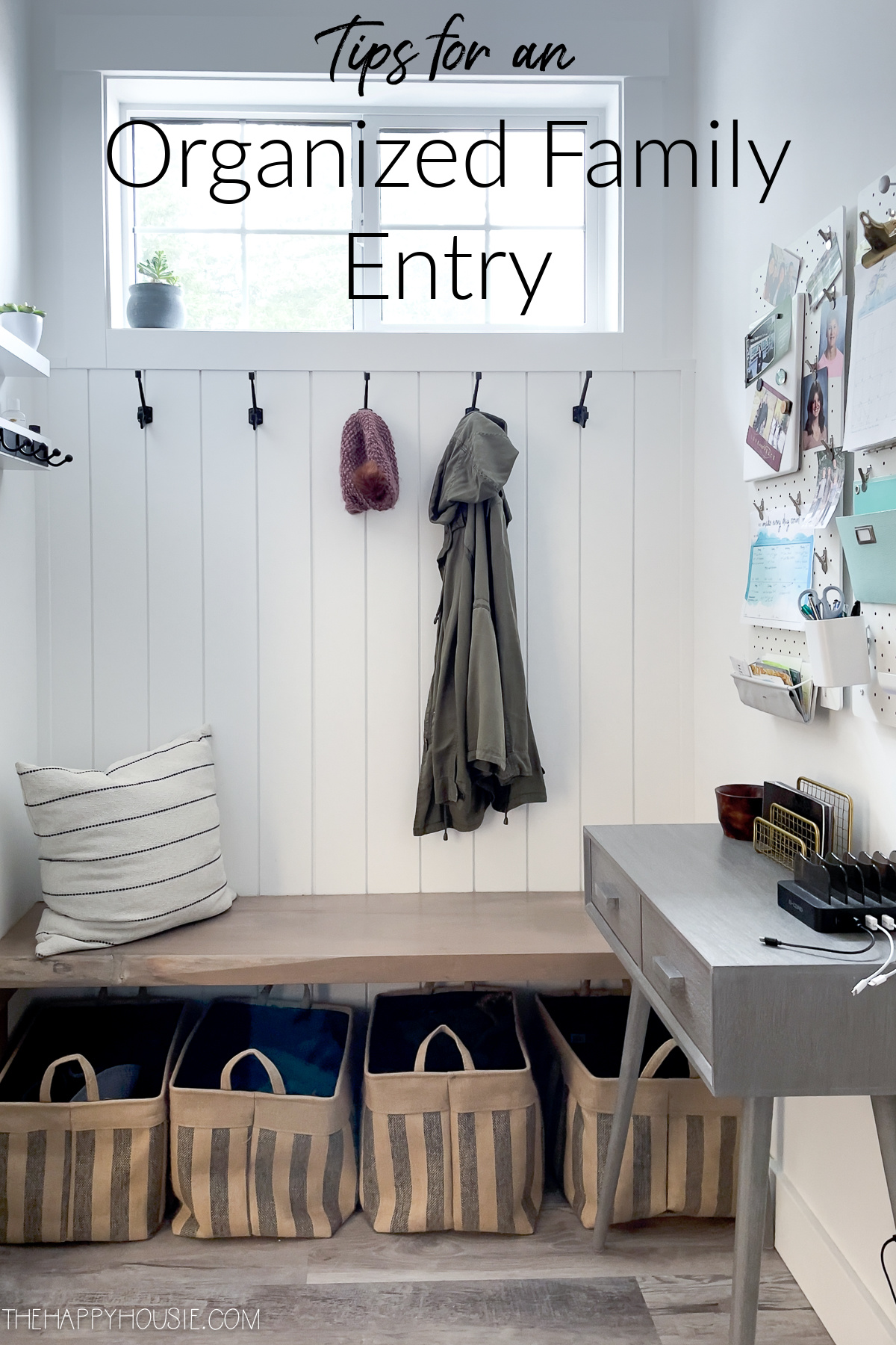 Tips For An Organized Family Entry poster.