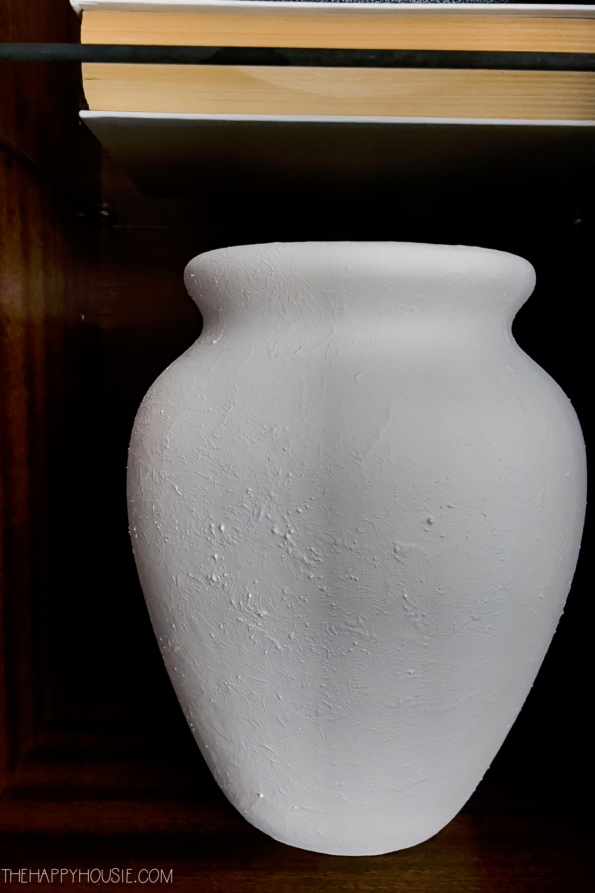 White textured vase.